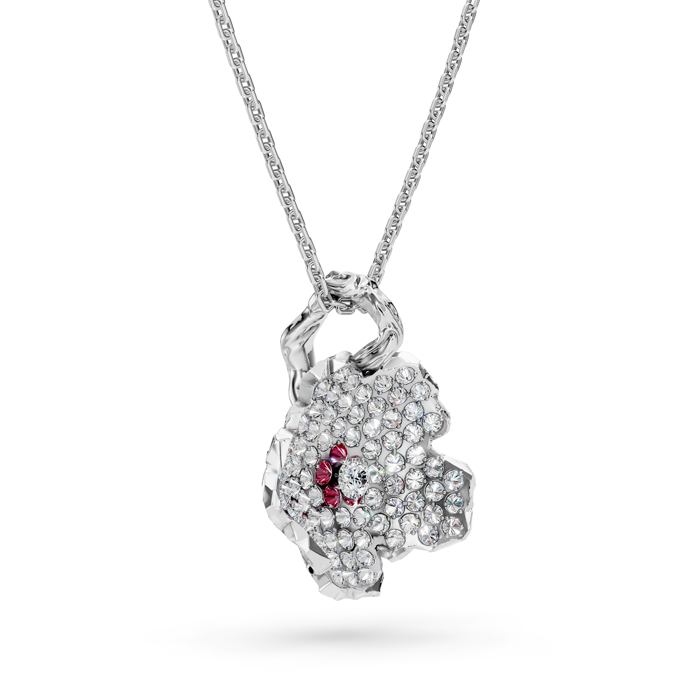 Necklace collection Almond Blossom, Diamond, Ruby, 18K Gold | Photo 4