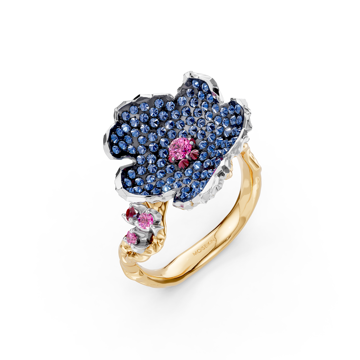 Ring collection Almond Blossom , Sapphire, Ruby, 18K Gold | Photo 1