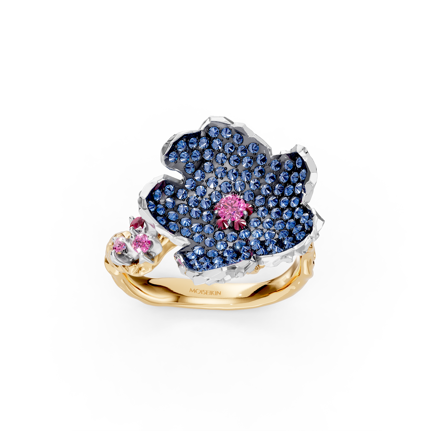 Ring collection Almond Blossom , Sapphire, Ruby, 18K Gold | Photo 5