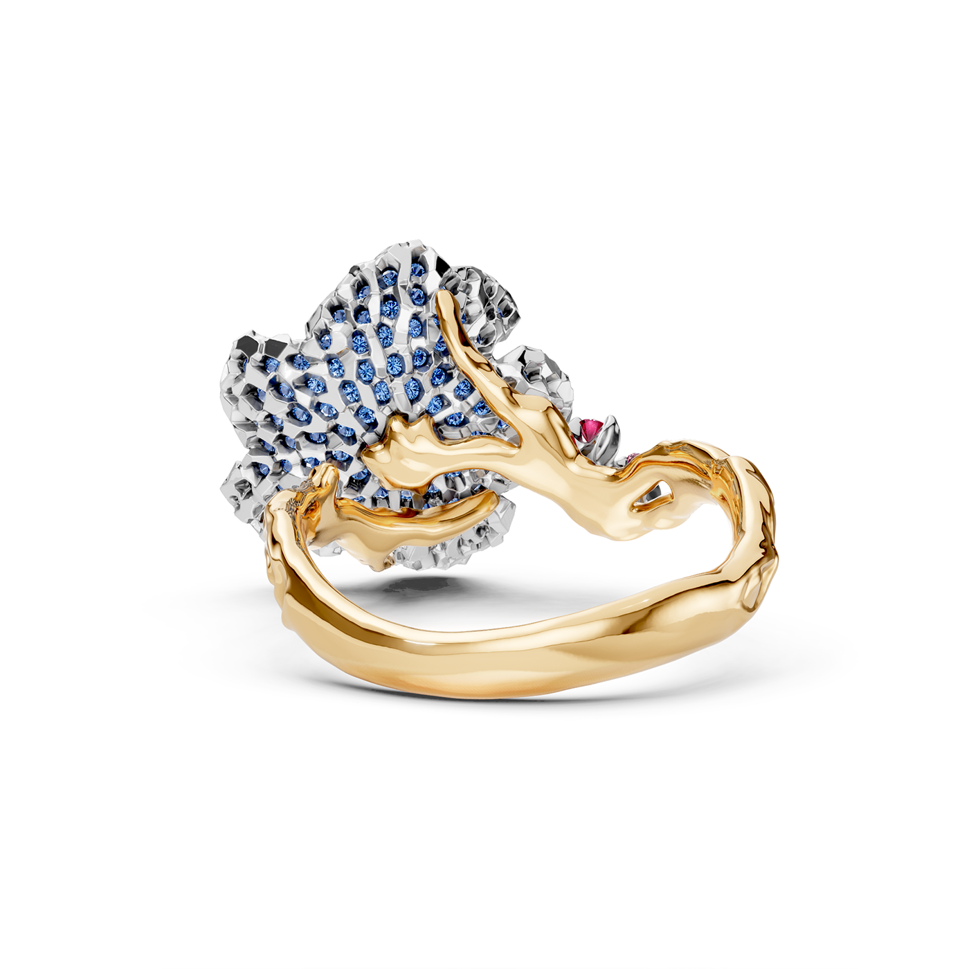 Ring collection Almond Blossom , Sapphire, Ruby, 18K Gold | Photo 6