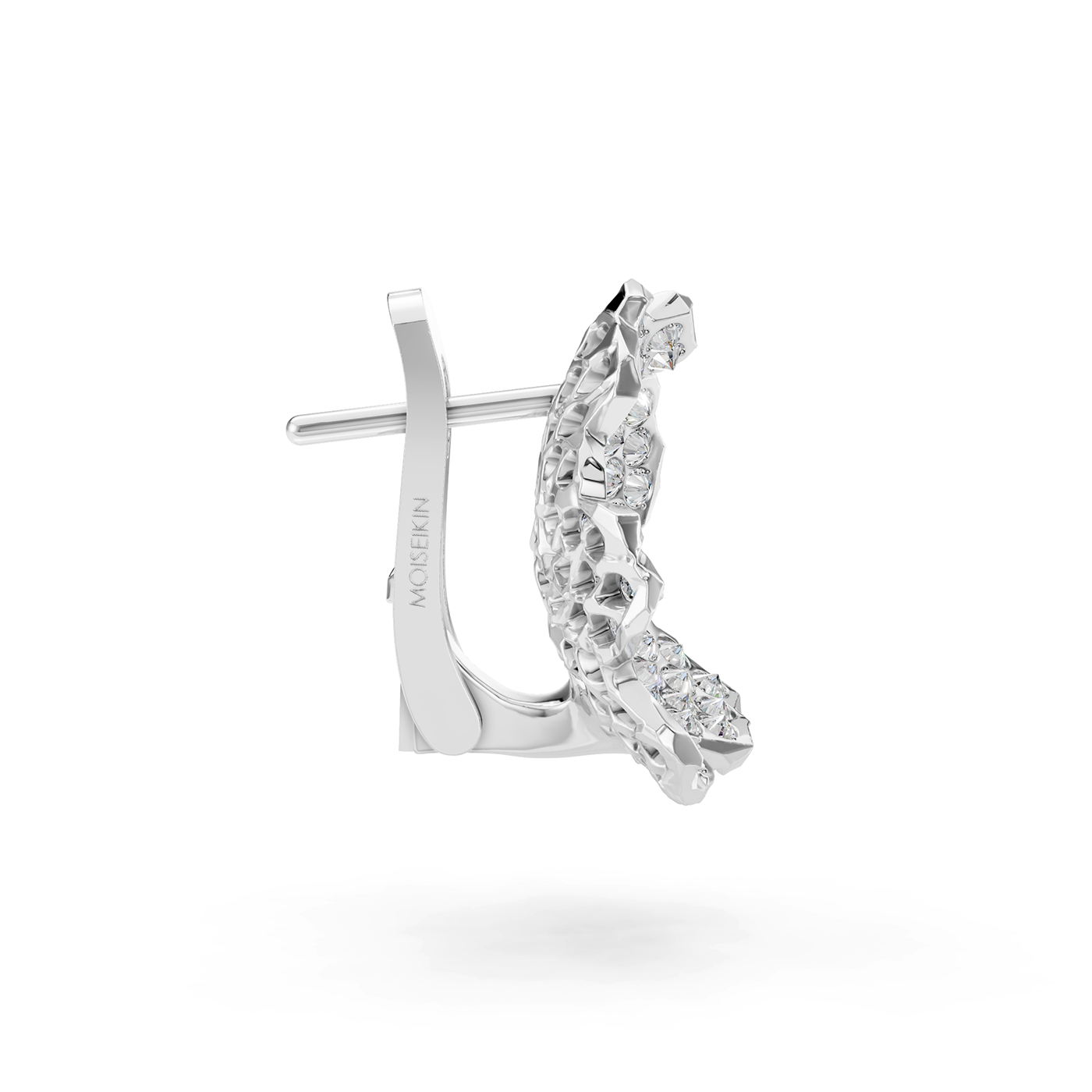 Earrings collection Almond Blossom, Diamond, Ruby, 18K White Gold | Photo 7