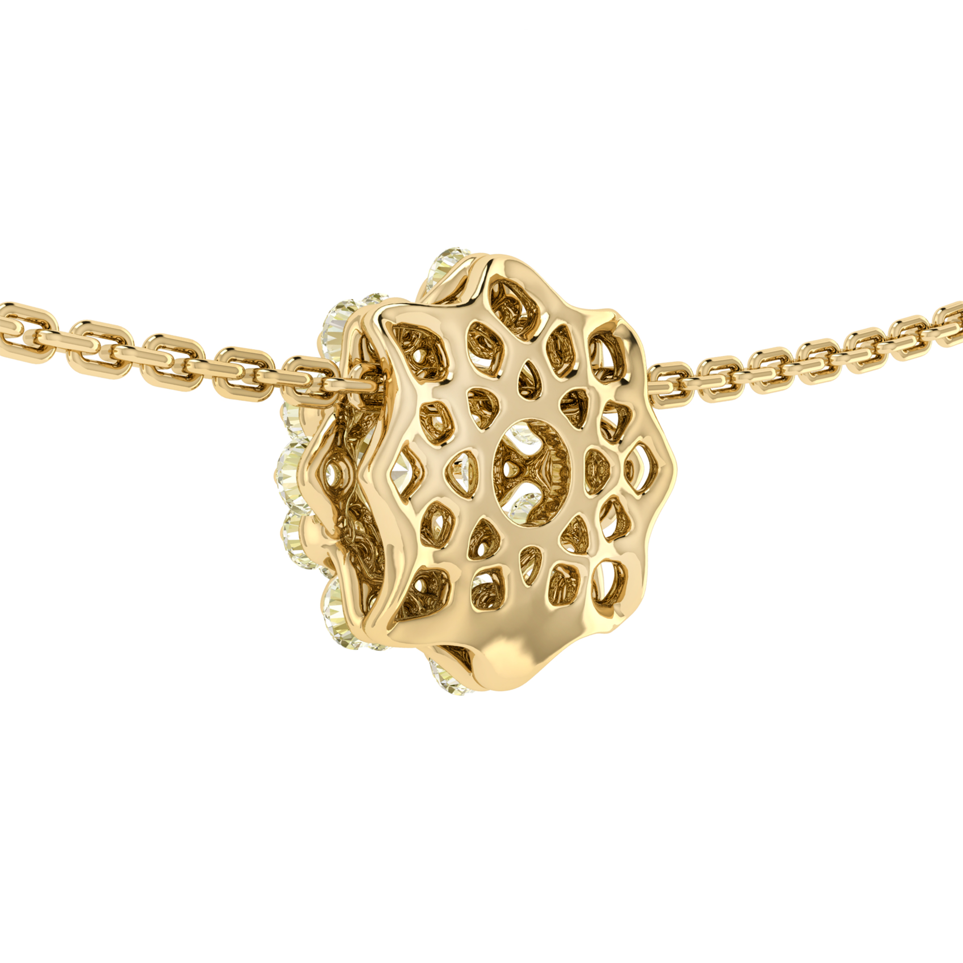 Pendant collection Waltz of Snowflakes, MOISEIKIN, Diamond, 18K Yellow Gold | Photo 3