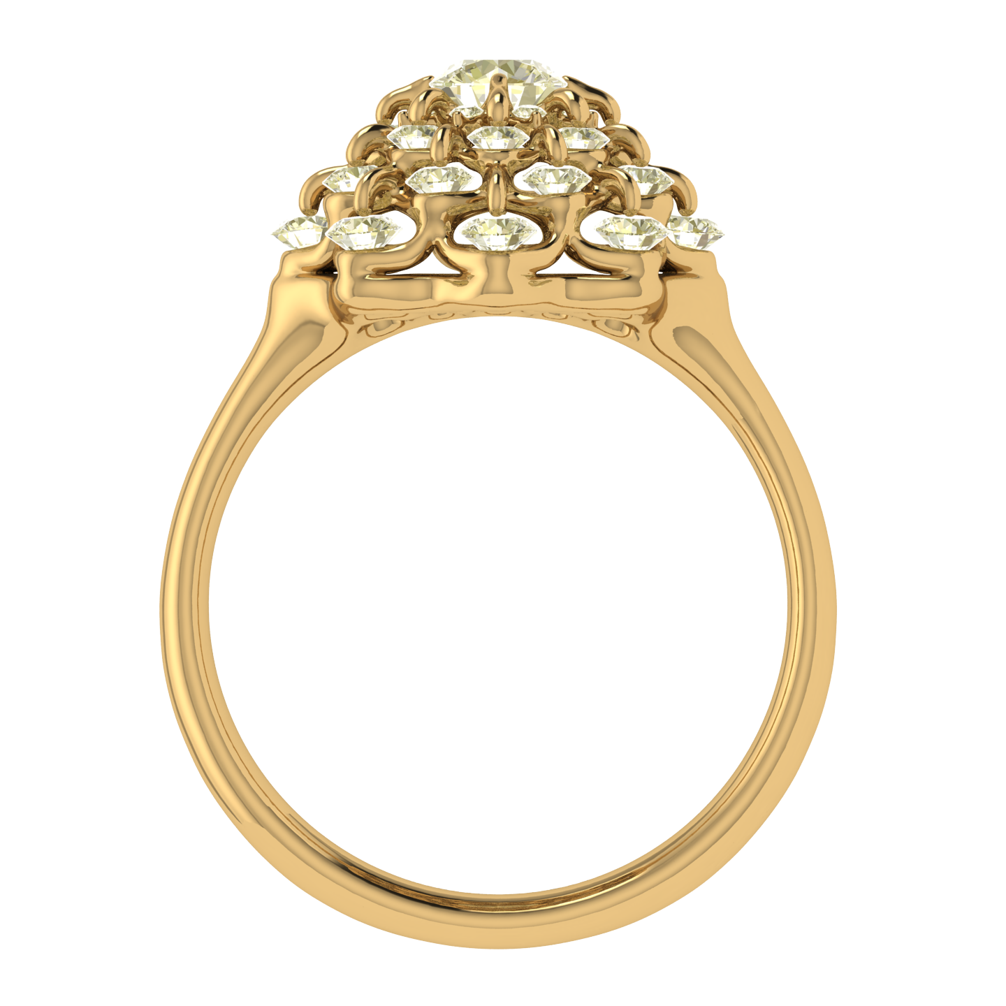 Ring collection Waltz of Snowflakes, MOISEIKIN, Diamond, 18K Yellow Gold | Photo 3