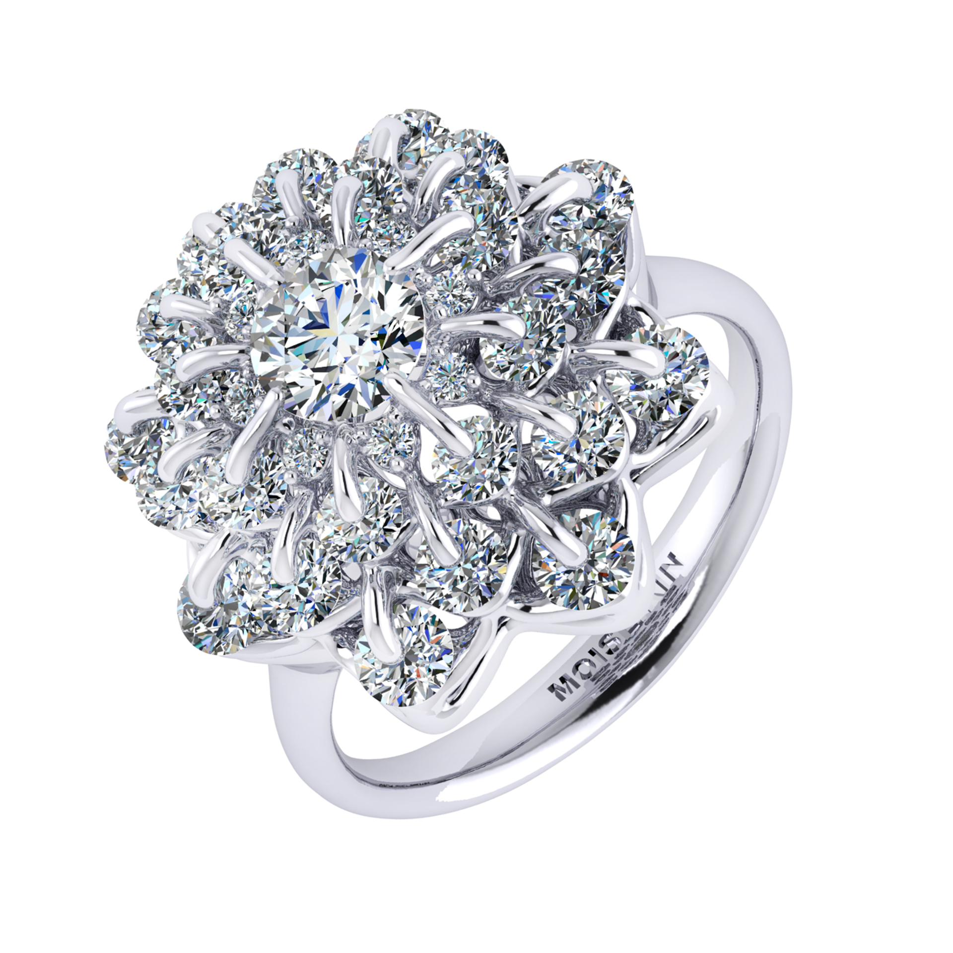 Ring collection Waltz of Snowflakes, MOISEIKIN, Diamond, 18K White Gold | Photo 1