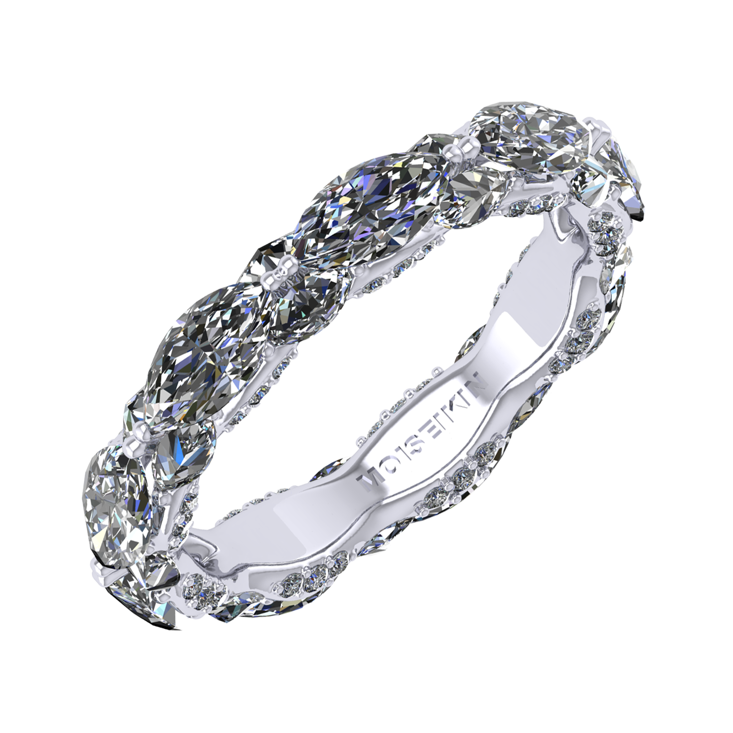 Ring collection Harmony of water, MOISEIKIN, Diamond, 18K White Gold | Photo 1