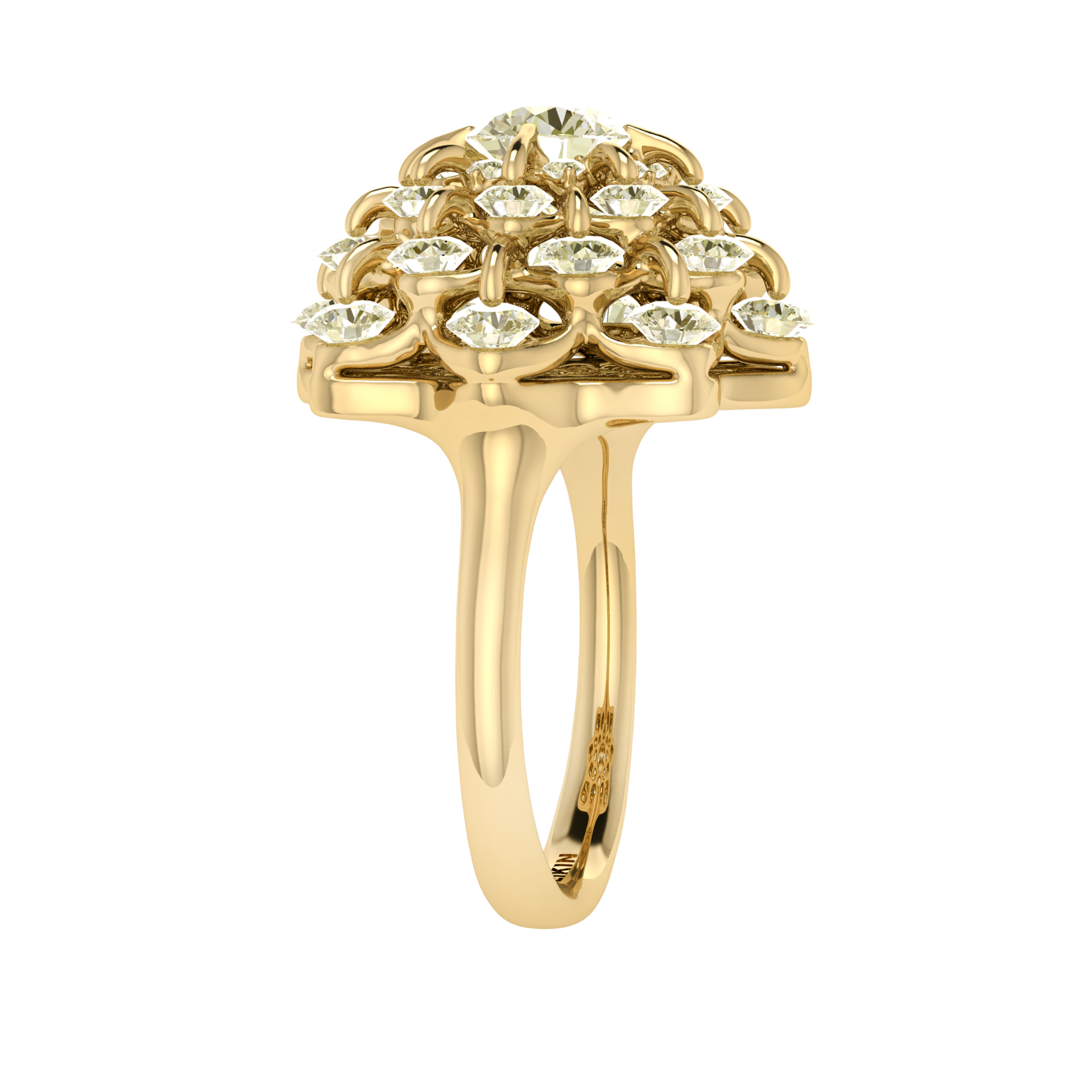 Ring collection Waltz of Snowflakes, MOISEIKIN, Diamond, 18K Yellow Gold | Photo 3