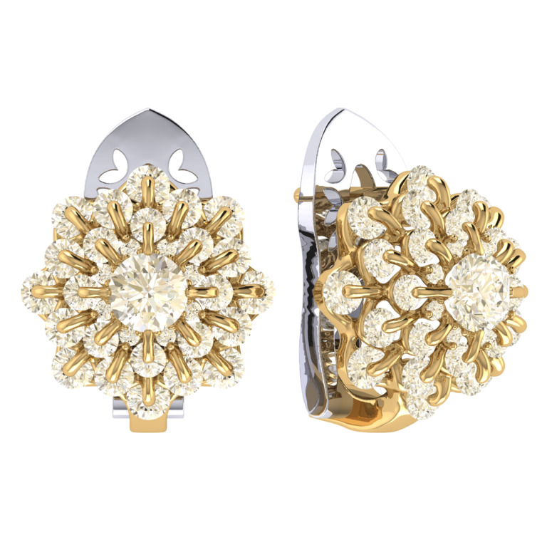 Earrings collection Waltz of Snowflakes, MOISEIKIN, Diamonds, 18K Gold | Photo 1