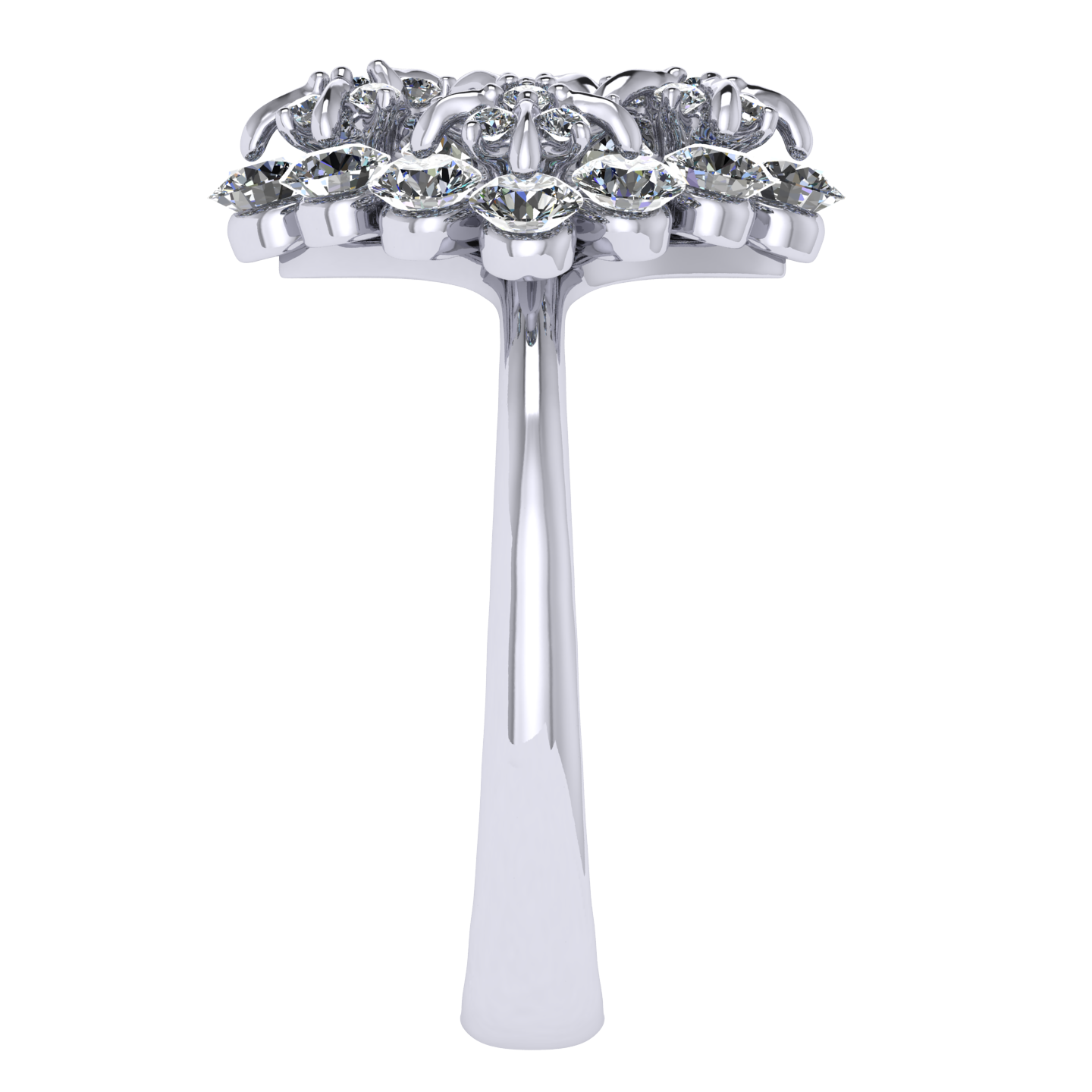 Ring «Forget-me-nots», collection Waltz of Flowers, MOISEIKIN, Diamond, 18K White Gold | Photo 3