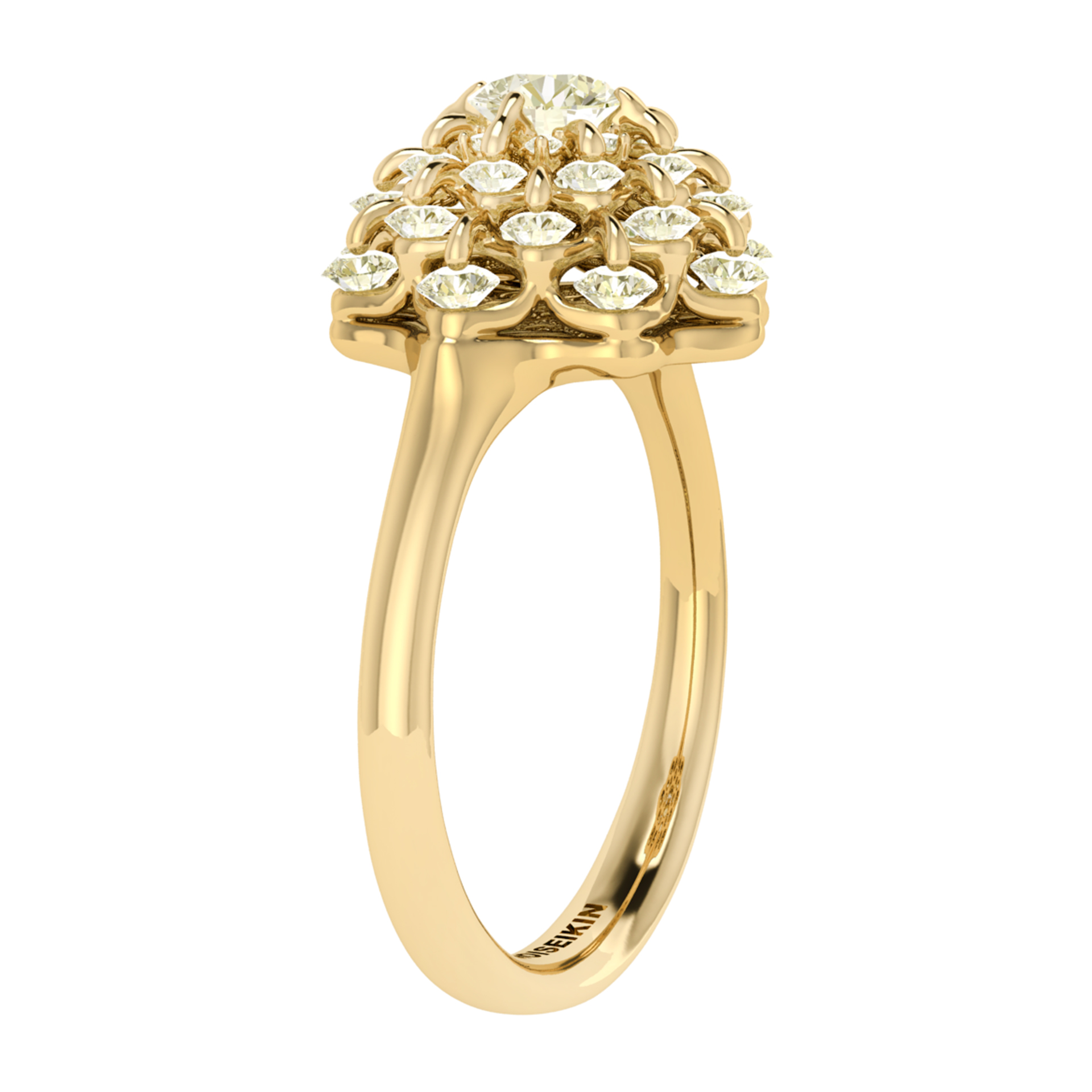 Ring collection Waltz of Snowflakes, MOISEIKIN, Diamond, 18K Yellow Gold | Photo 3