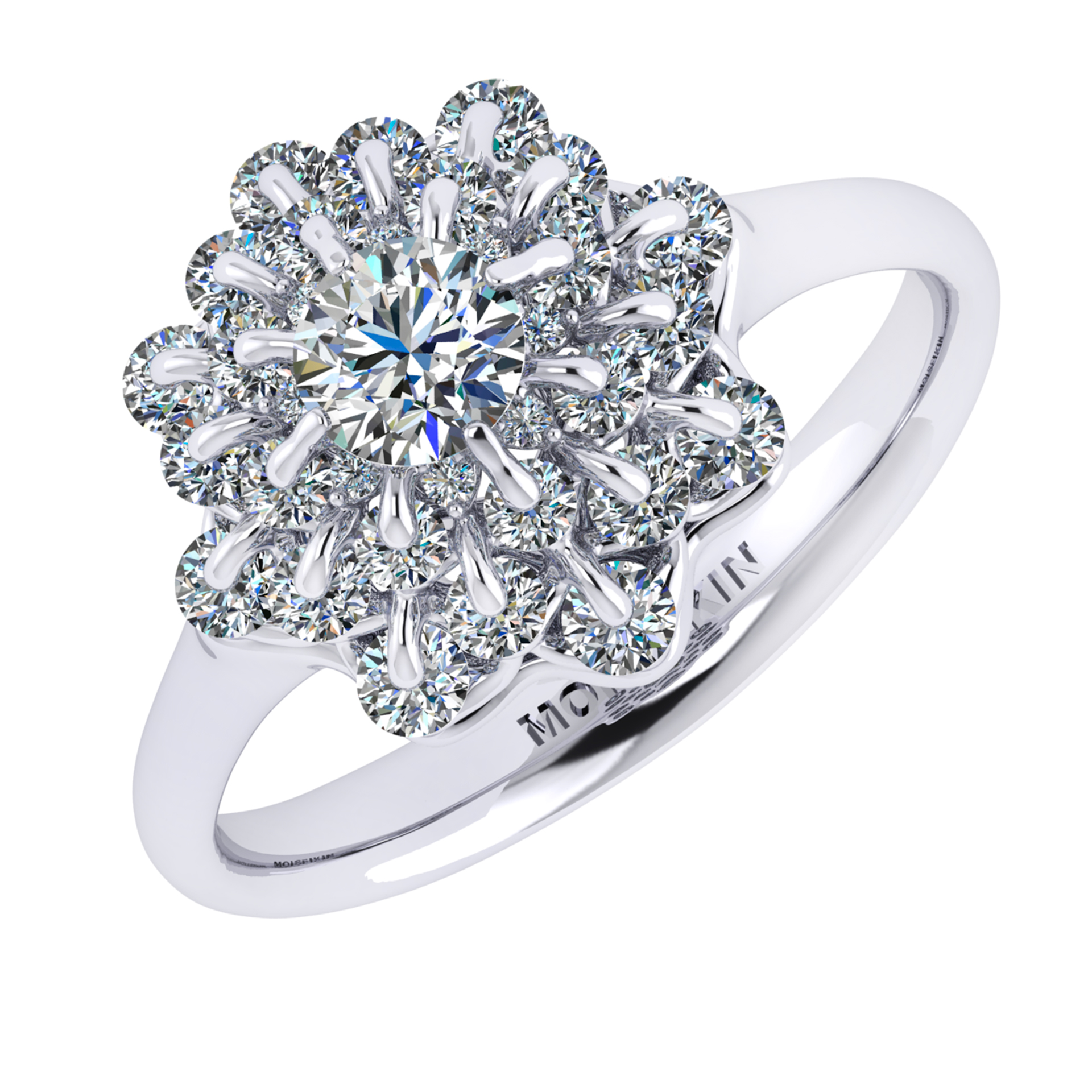 Ring collection Waltz of Snowflakes, MOISEIKIN, Diamond, 18K White Gold | Photo 1