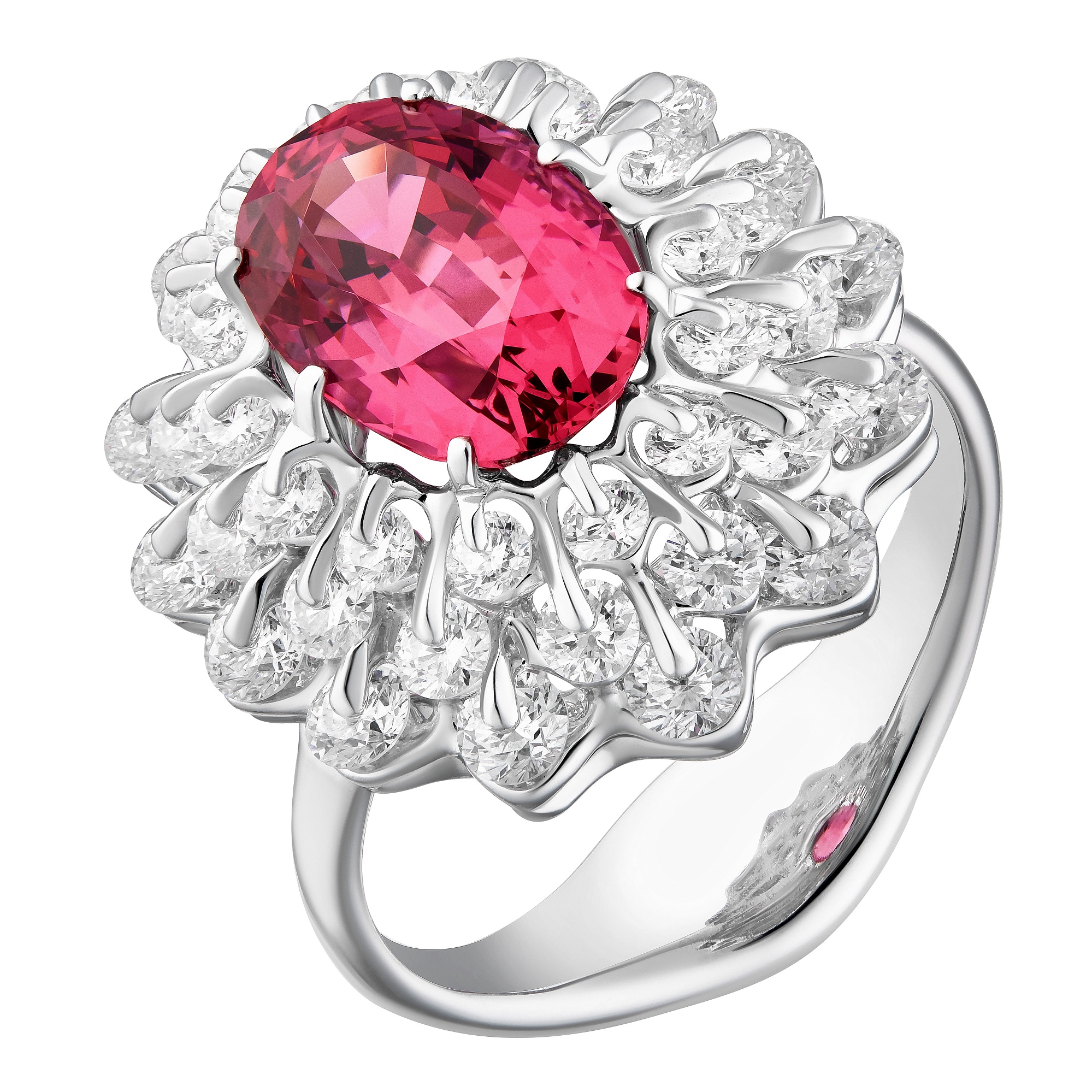 Ring collection Ball of Colours, MOISEIKIN, Spinel, Diamonds, 18K White Gold | Photo 1