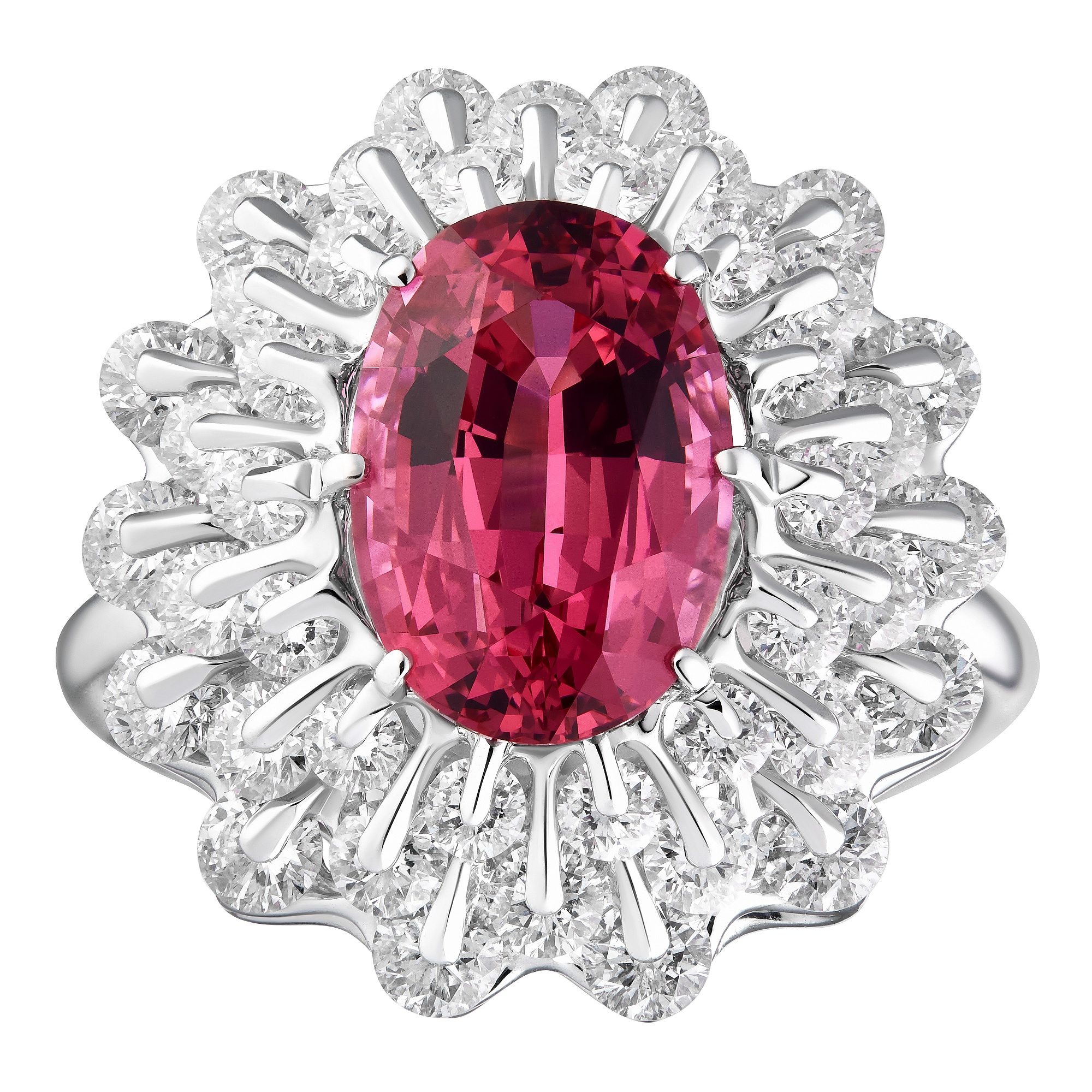 Ring collection Ball of Colours, MOISEIKIN, Spinel, Diamonds, 18K White Gold | Photo 2