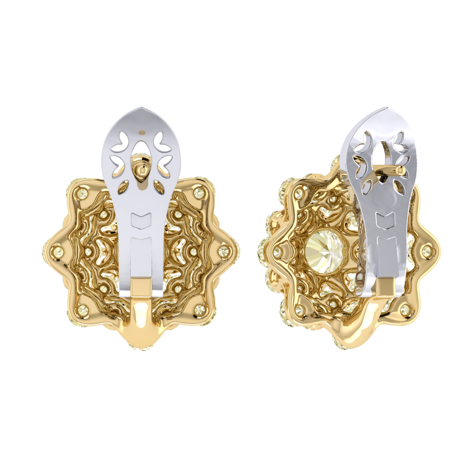 Earrings collection Waltz of Snowflakes, MOISEIKIN, Diamonds, 18K Gold | Photo 2