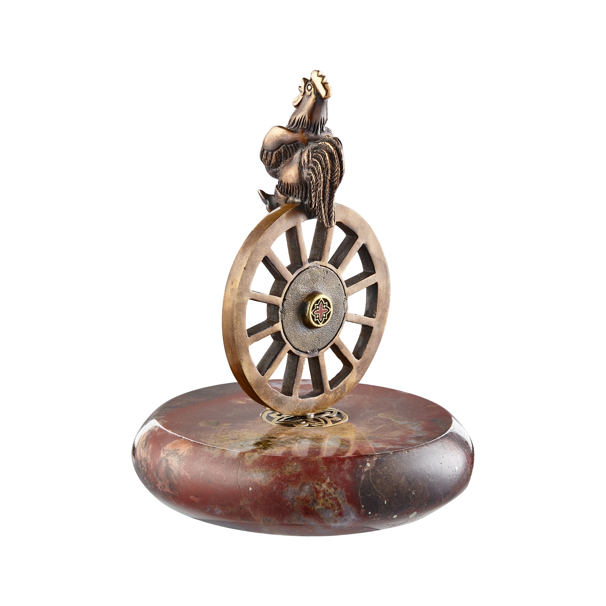 Sculpture / Figurine « Wheel of Fortune», collection Symbol of the Year, MOISEIKIN, Jasper, Bronze | Photo 3