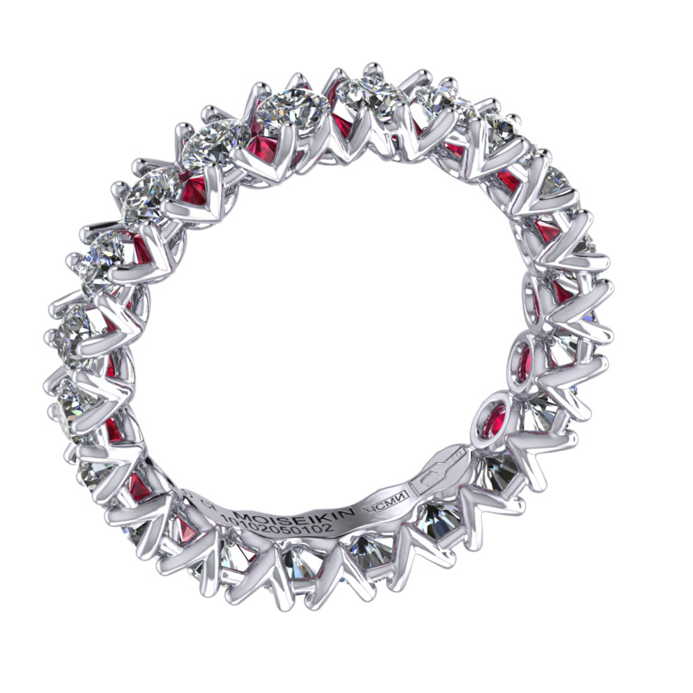 Ring collection The Very, MOISEIKIN, Diamond, Ruby, White Gold | Photo 1