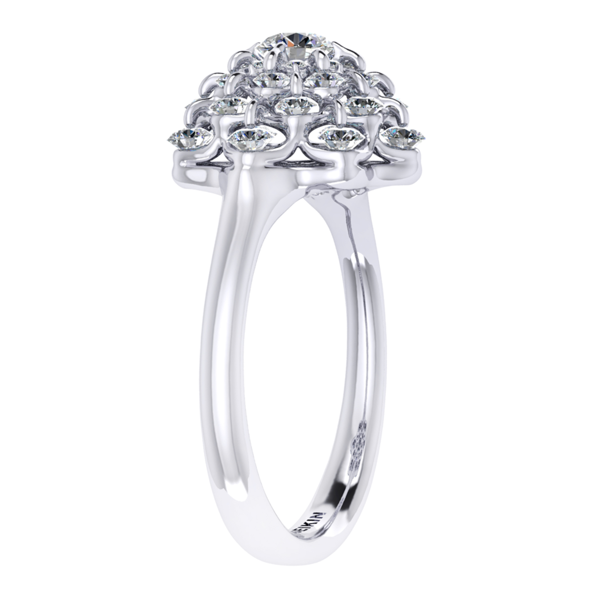 Ring collection Waltz of Snowflakes, MOISEIKIN, Diamond, 18K White Gold | Photo 3