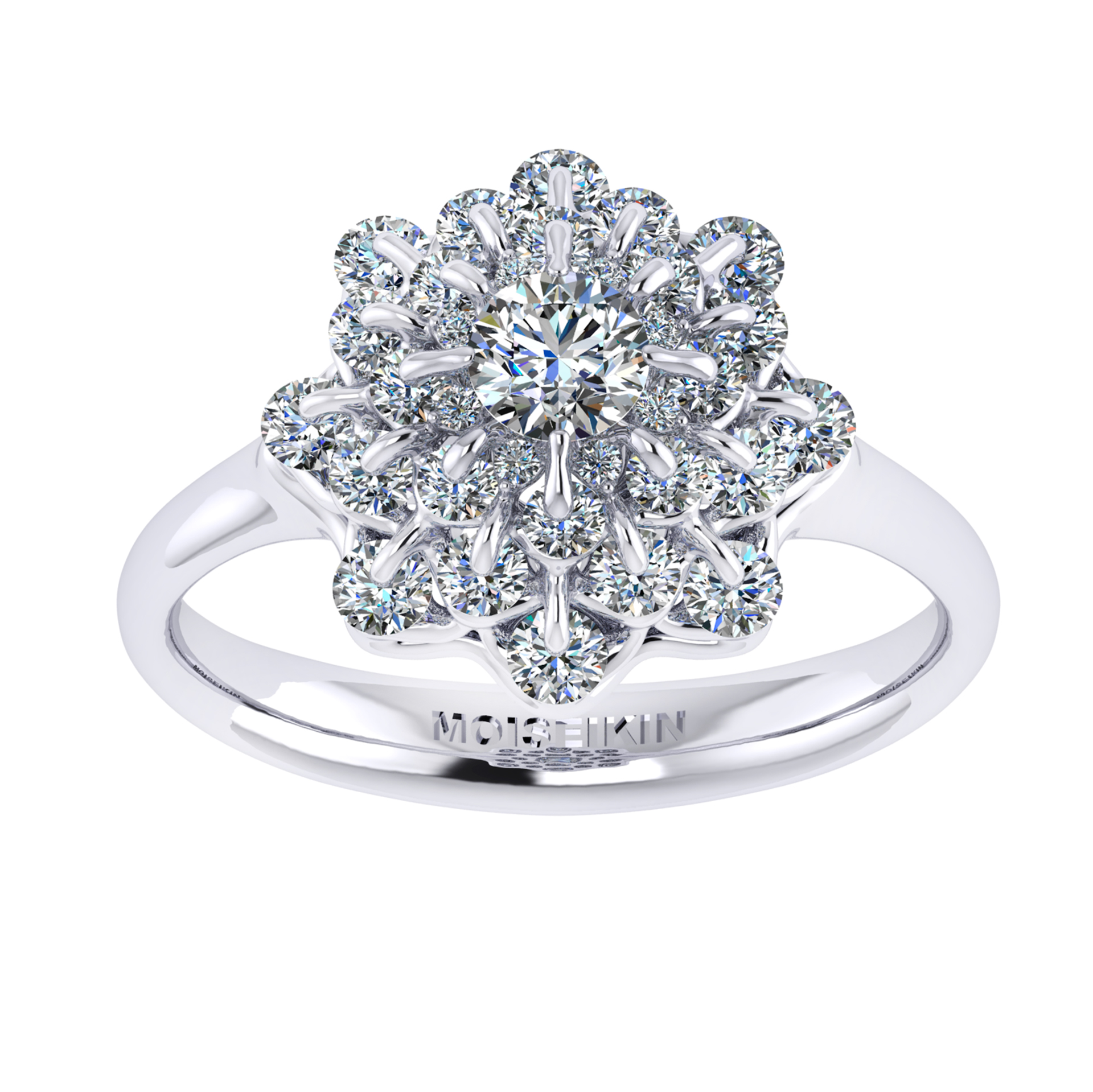 Ring collection Waltz of Snowflakes, MOISEIKIN, Diamond, 18K White Gold | Photo 2