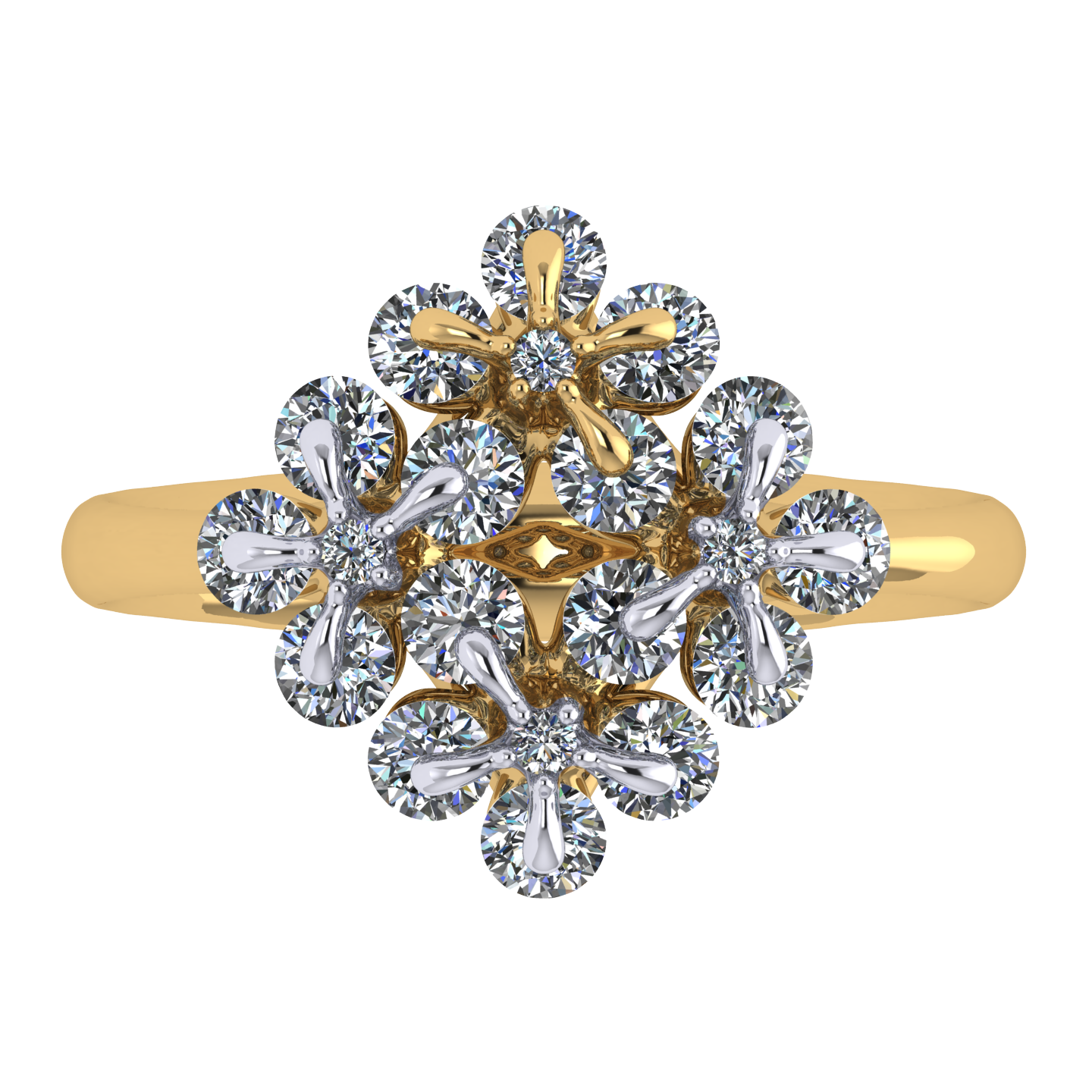 Ring «Tsvetodelika», collection Waltz of Flowers, MOISEIKIN, Diamond, 18K Gold | Photo 2