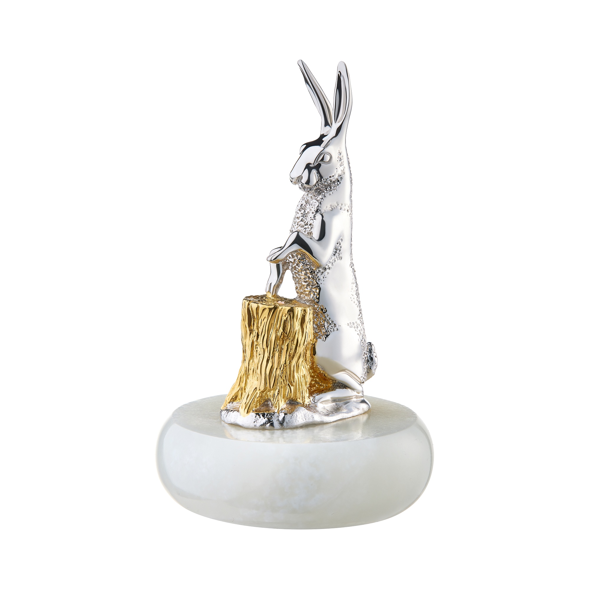 Souvenir «Hare», collection Symbol of the Year, MOISEIKIN, Nephrite, SV925 Silver | Photo 1