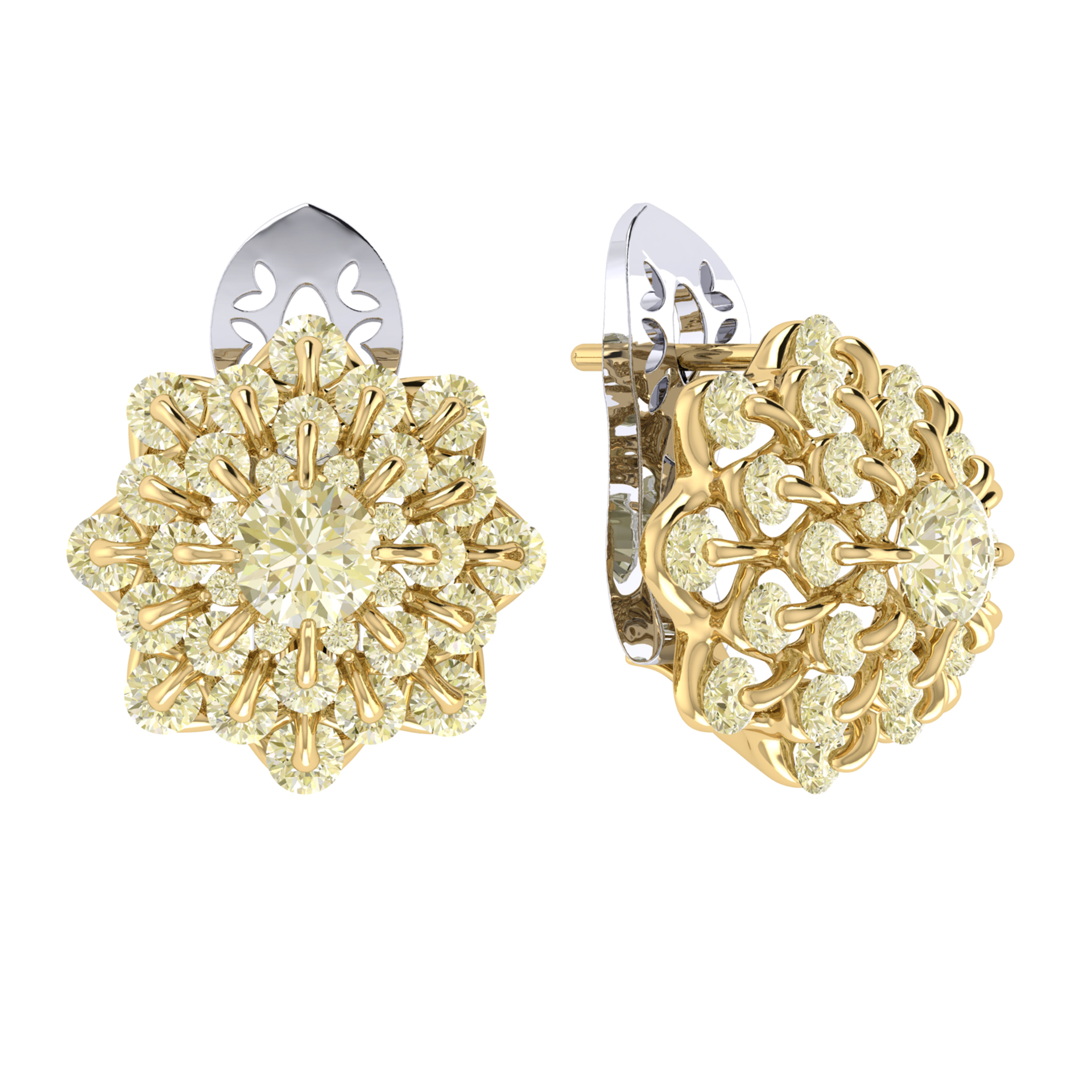 Earrings collection Waltz of Snowflakes, MOISEIKIN, Diamonds, 18K Gold | Photo 1