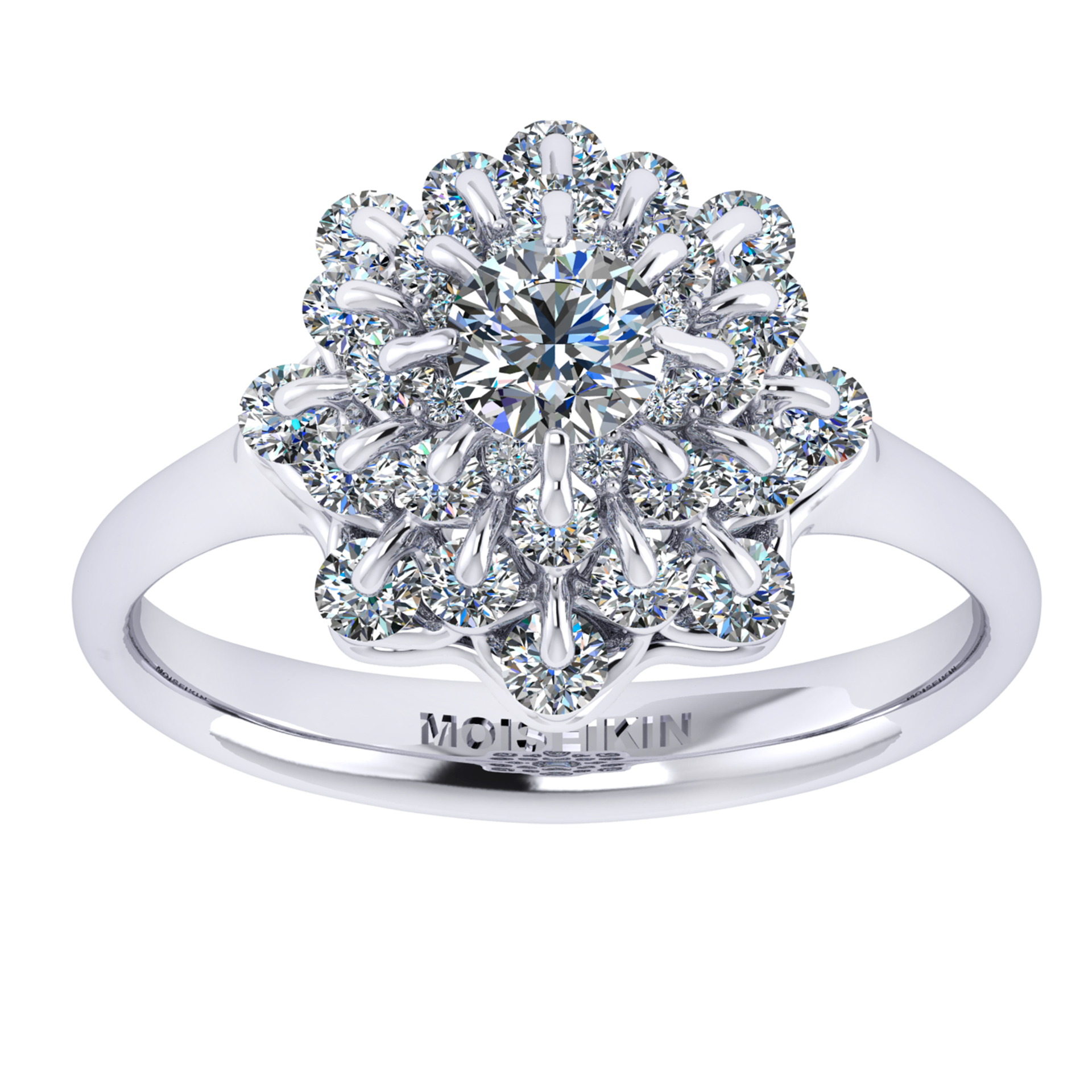 Ring collection Waltz of Snowflakes, MOISEIKIN, Diamond, 18K White Gold | Photo 2