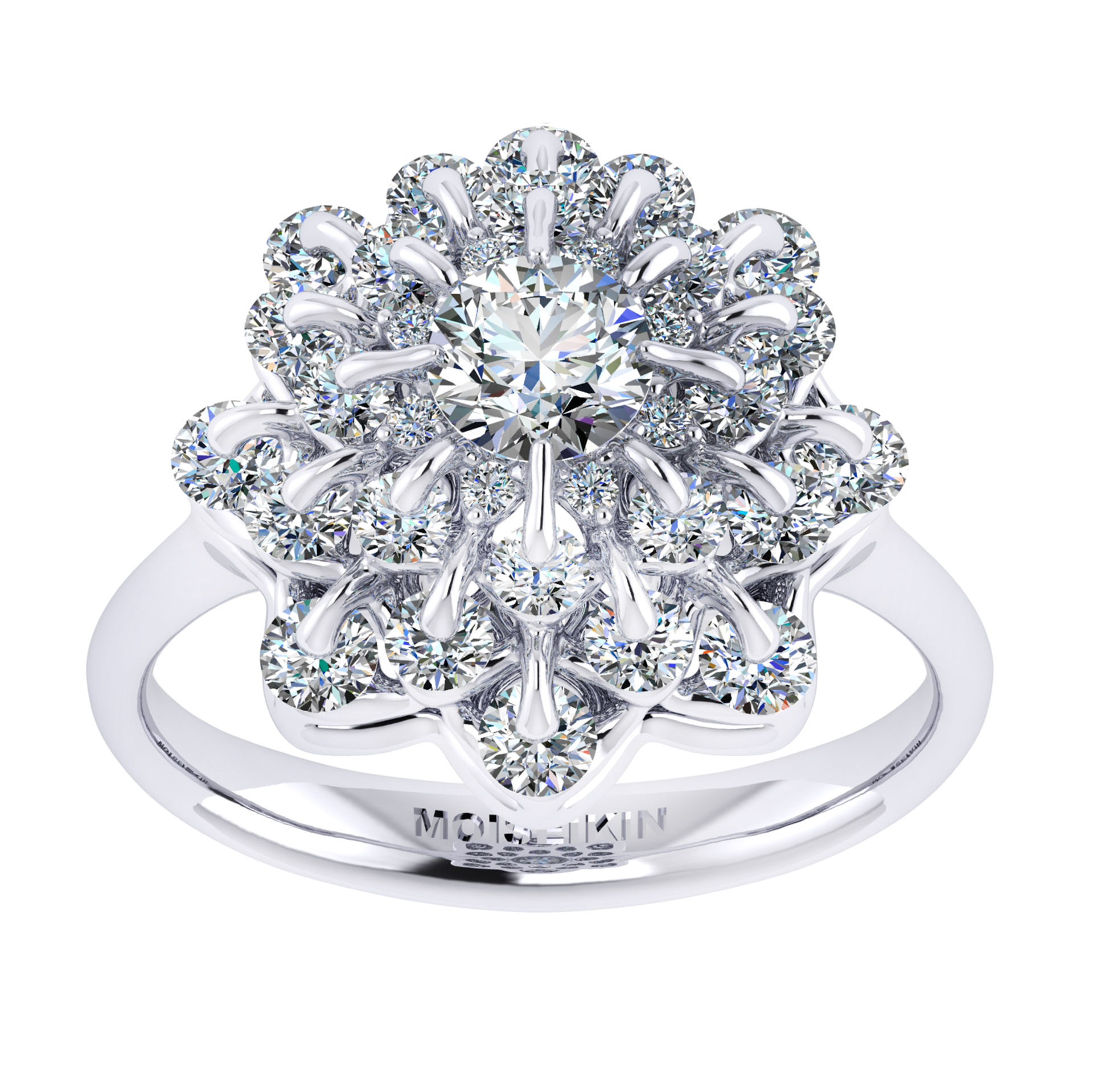 Ring collection Waltz of Snowflakes, MOISEIKIN, Diamond, 18K White Gold | Photo 2