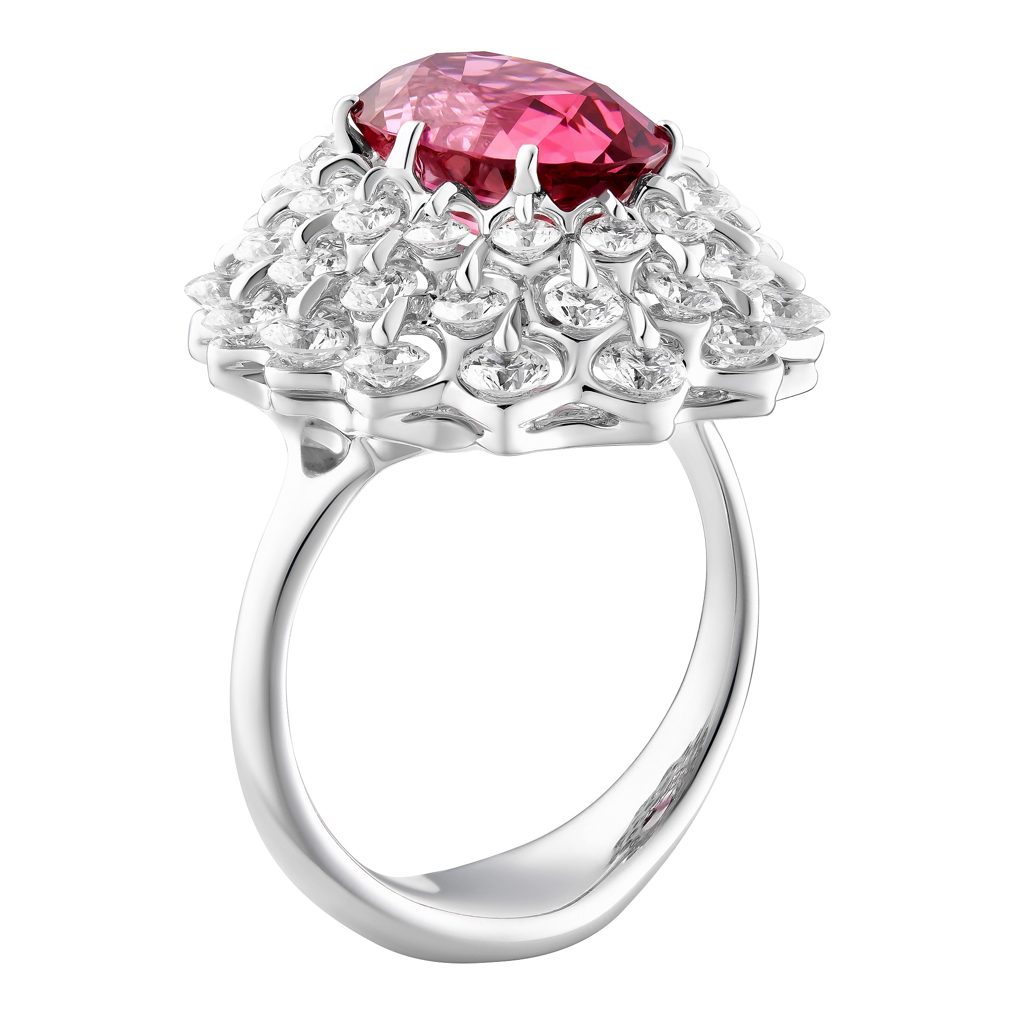 Ring collection Ball of Colours, MOISEIKIN, Spinel, Diamonds, 18K White Gold | Photo 3