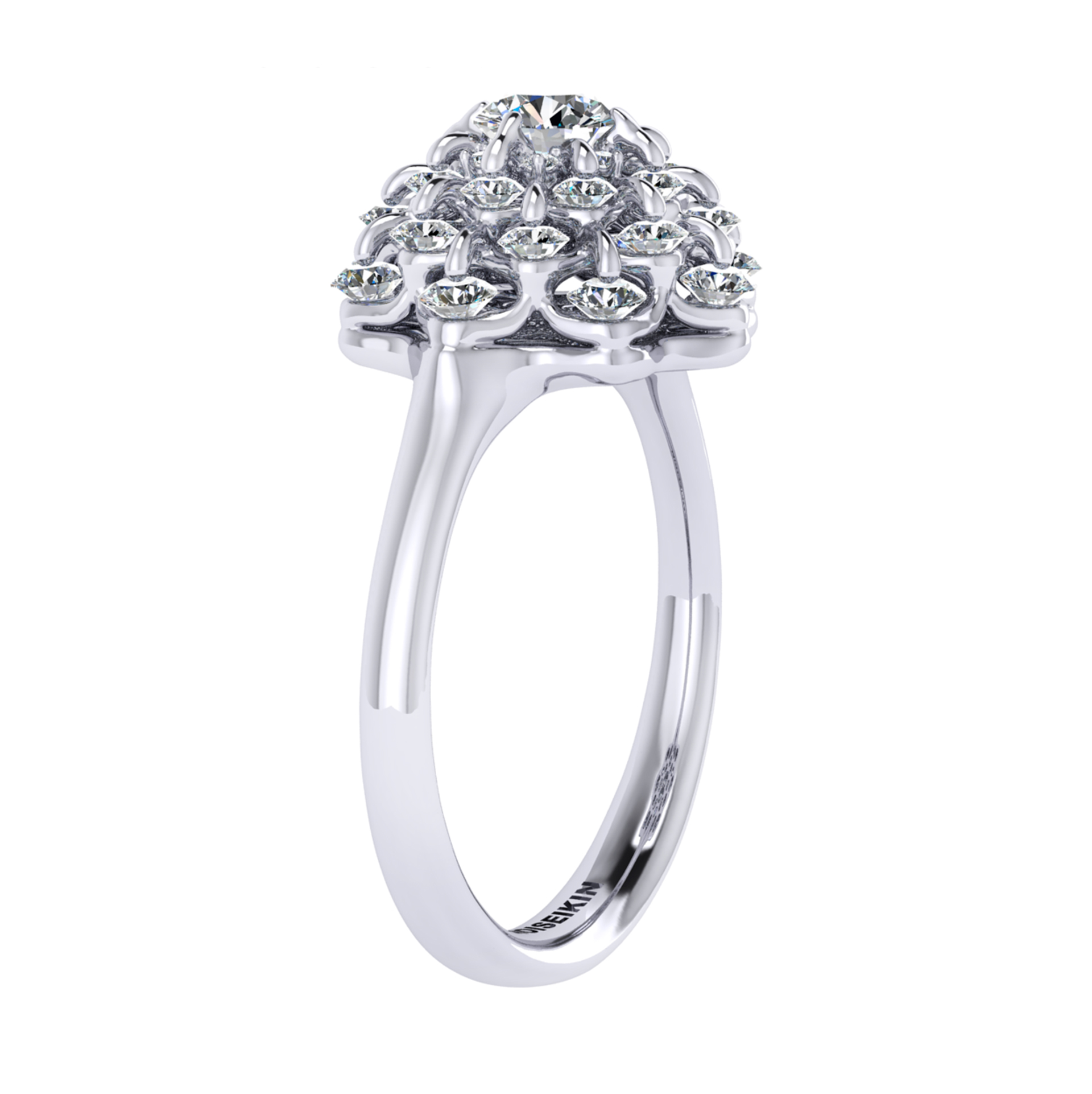 Ring collection Waltz of Snowflakes, MOISEIKIN, Diamond, 18K White Gold | Photo 3