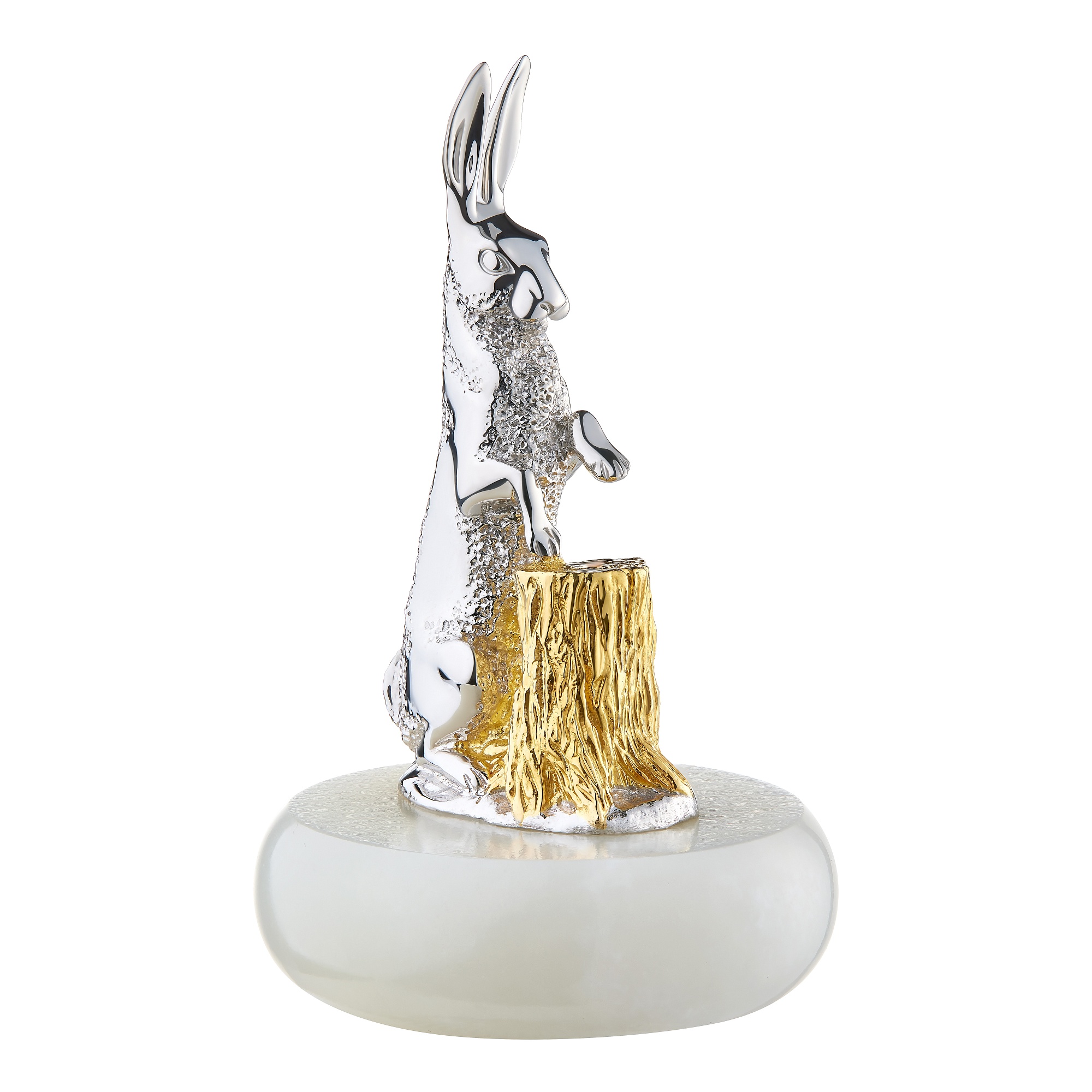 Souvenir «Hare», collection Symbol of the Year, MOISEIKIN, Nephrite, SV925 Silver | Photo 2