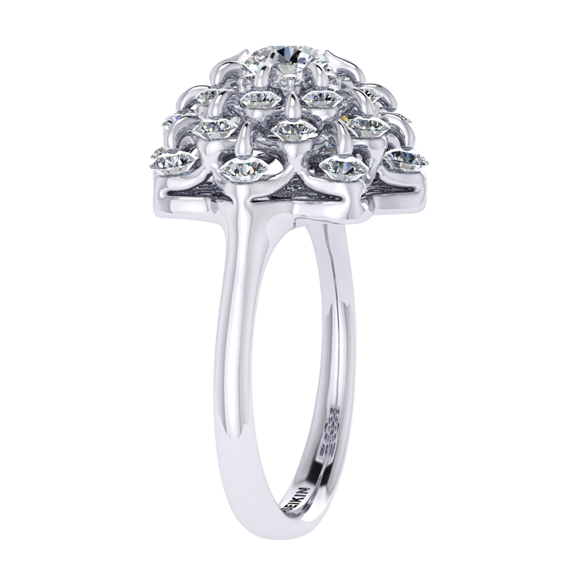 Ring collection Waltz of Snowflakes, MOISEIKIN, Diamond, 18K White Gold | Photo 3