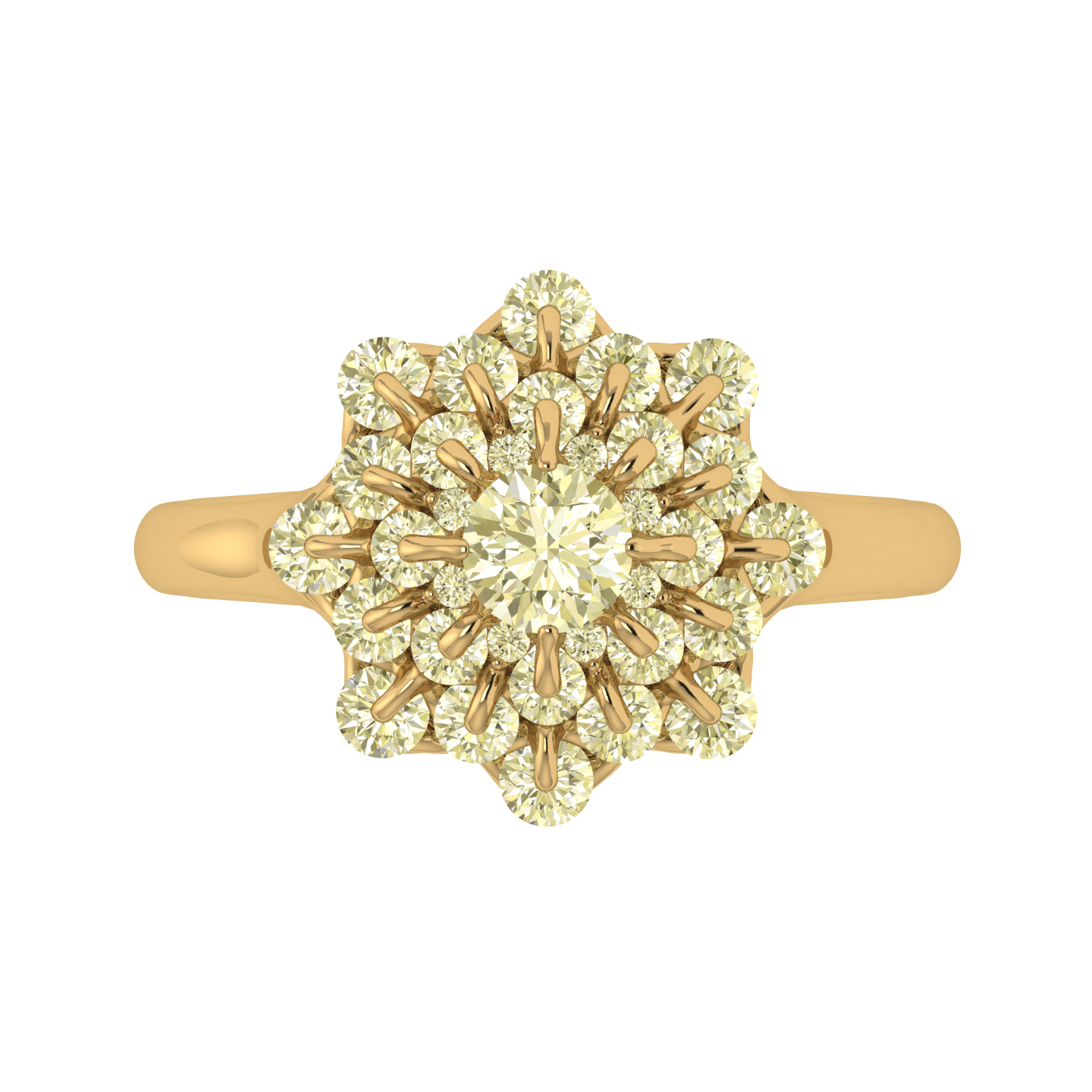 Ring collection Waltz of Snowflakes, MOISEIKIN, Diamond, 18K Yellow Gold | Photo 2