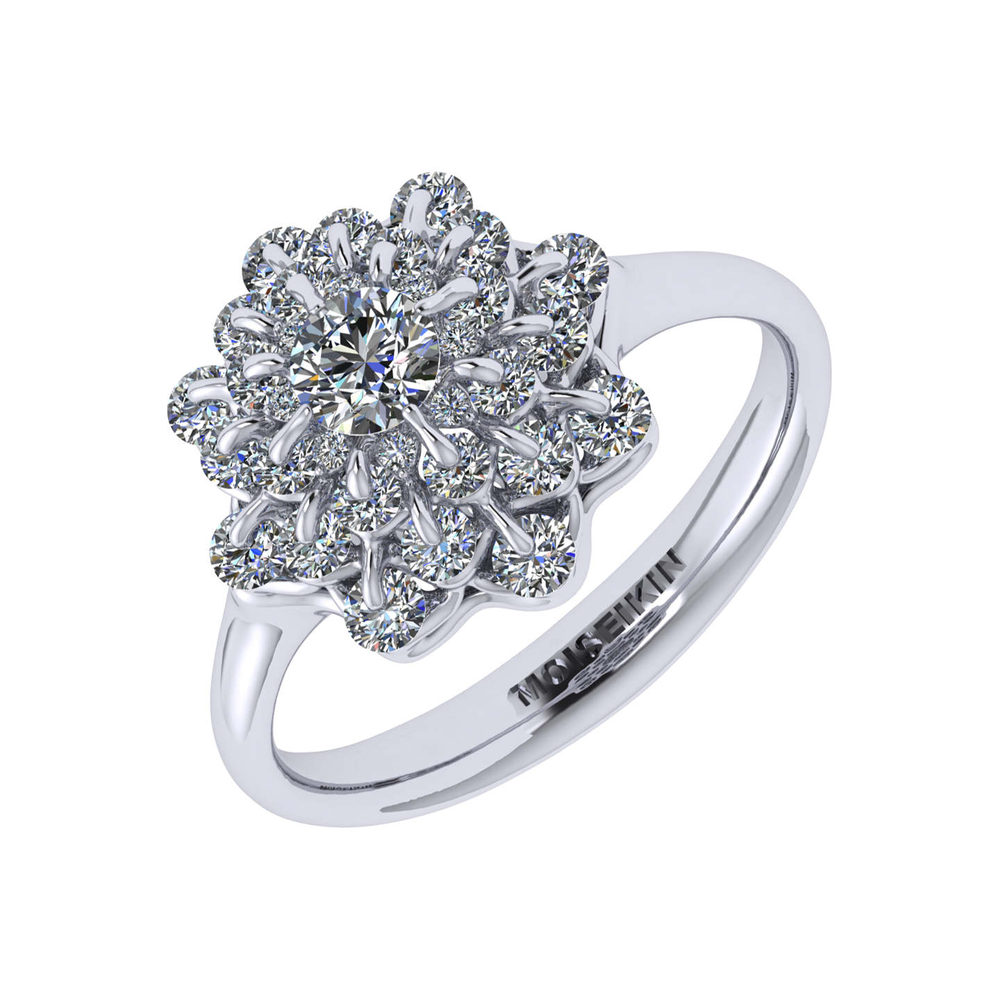 Ring collection Waltz of Snowflakes, MOISEIKIN, Diamond, 18K White Gold | Photo 1