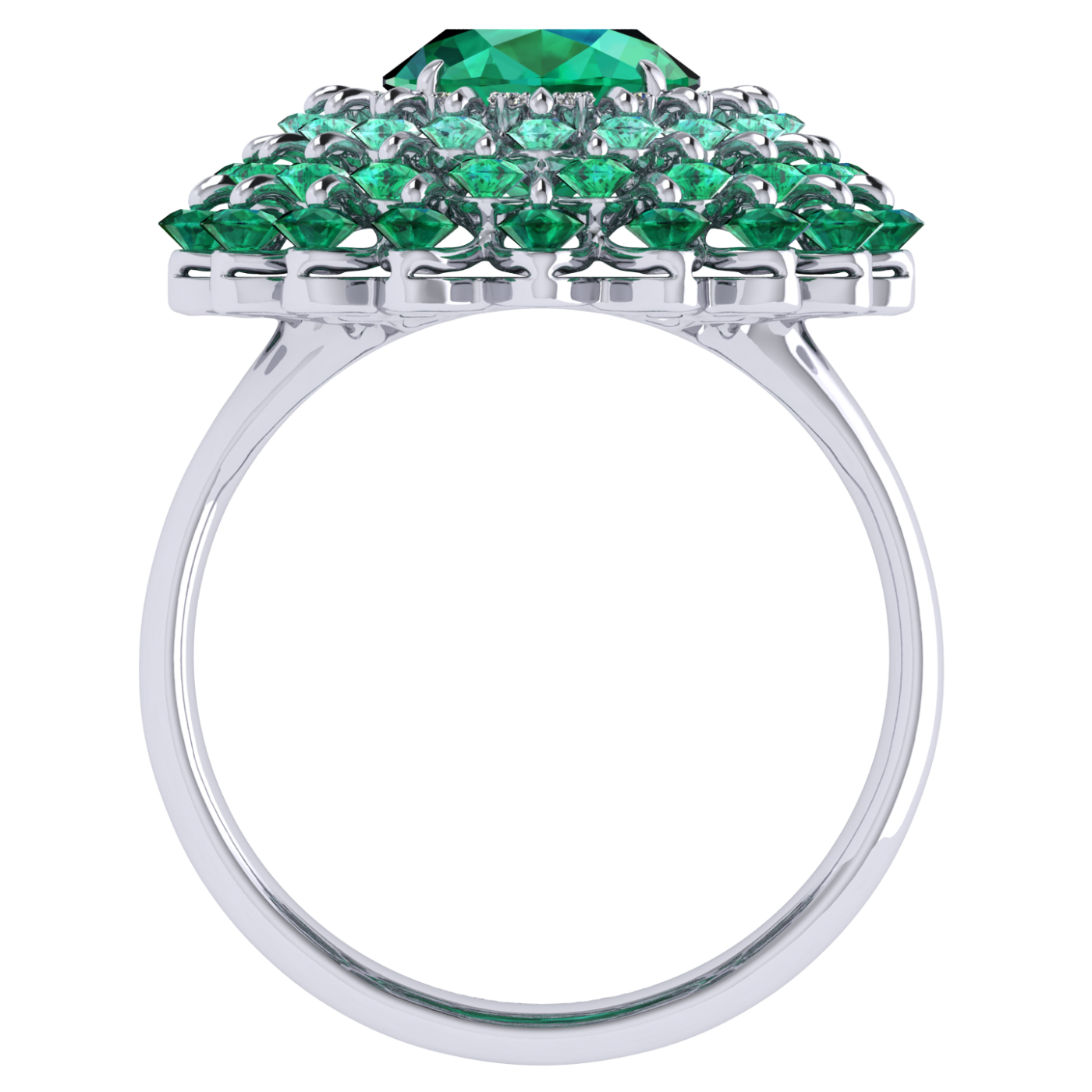 Ring «Oprava bez centralnogo kamnya», collection Ball of Colours, MOISEIKIN, Emerald, Diamond | Photo 3