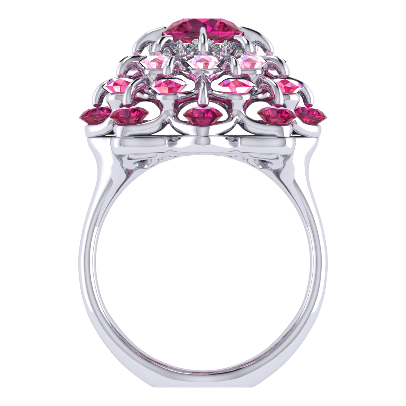 Ring 'The frame without the central stone', collection Ball of Colours, Ruby, Diamond, Sapphire | Photo 4