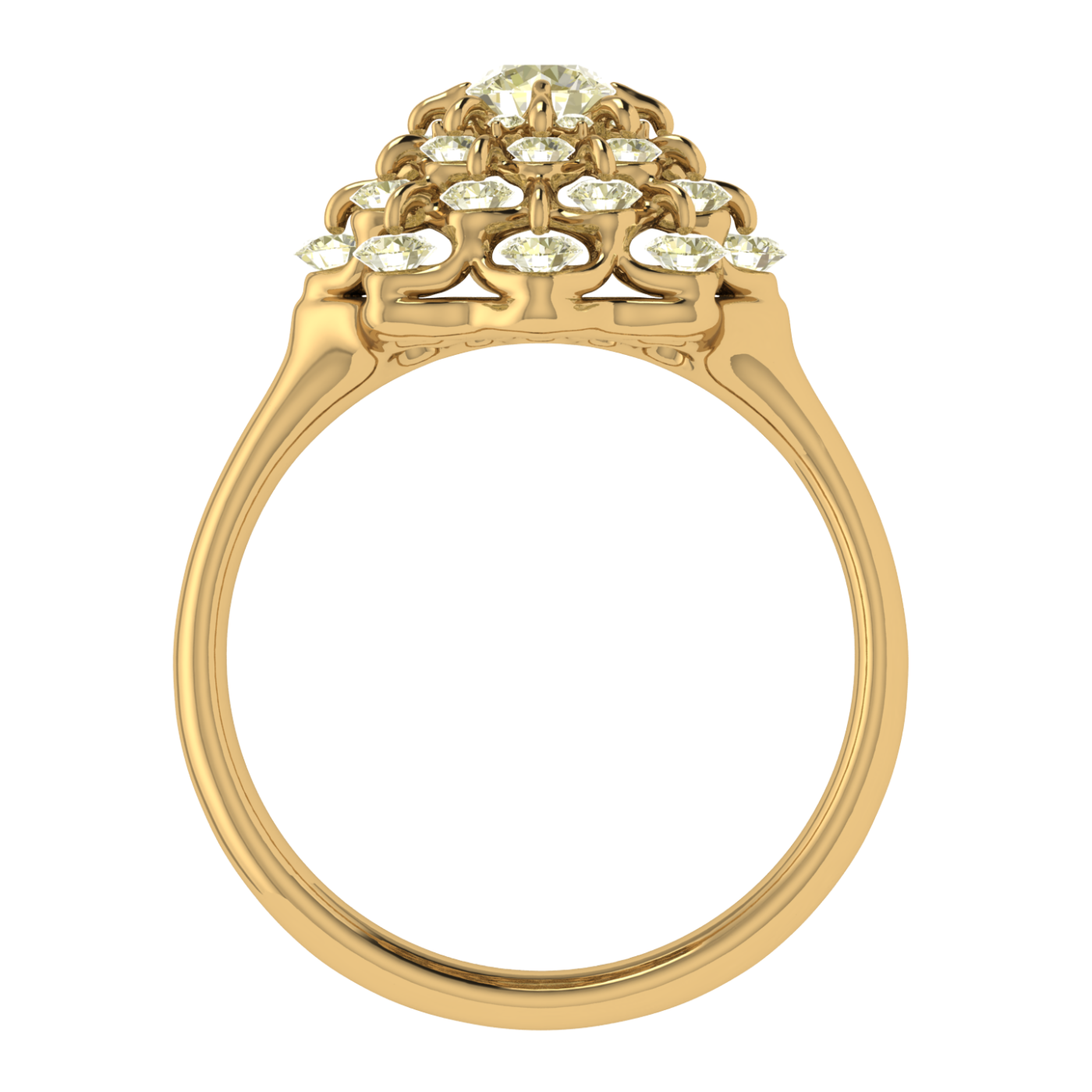 Ring collection Waltz of Snowflakes, MOISEIKIN, Diamond, 18K Yellow Gold | Photo 3