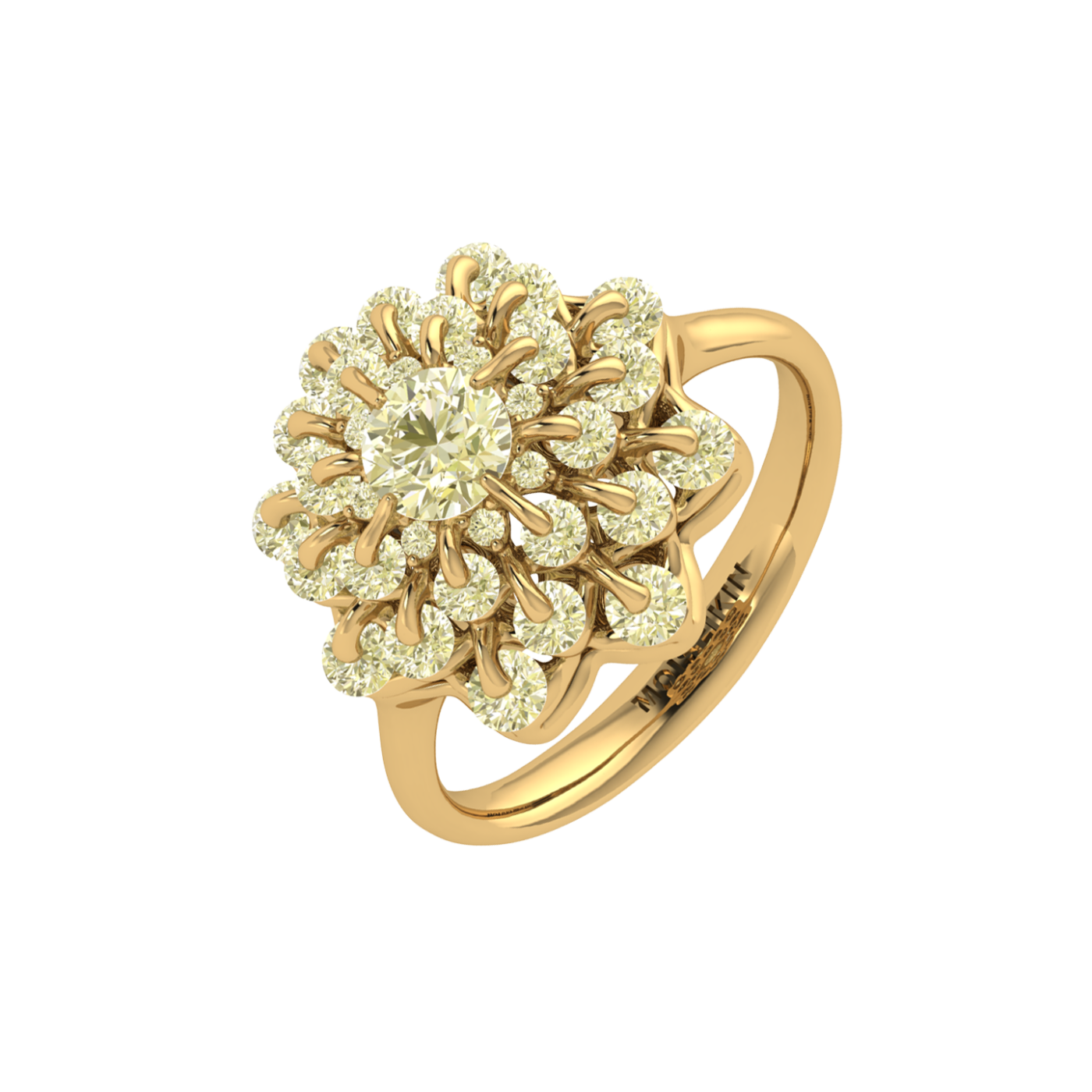 Ring collection Waltz of Snowflakes, MOISEIKIN, Diamond, 18K Yellow Gold | Photo 1