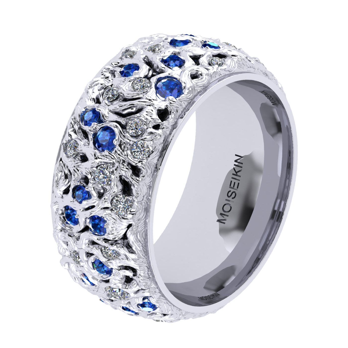 Ring collection Starry Night, Diamond, Sapphire, 18K White Gold | Photo 1