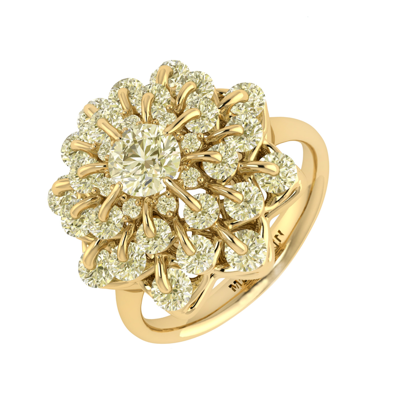 Ring collection Waltz of Snowflakes, MOISEIKIN, Diamond, 18K Yellow Gold | Photo 1