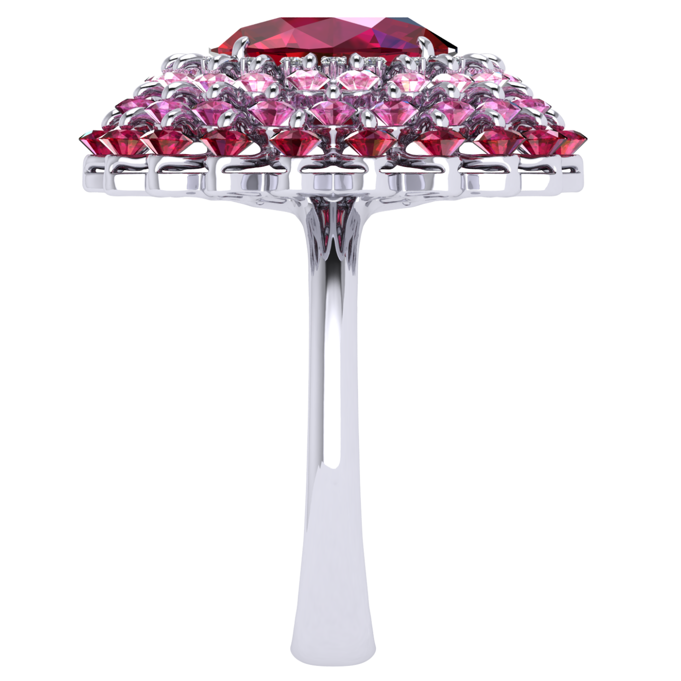 Ring «The frame without the central stone», collection Ball of Colours, MOISEIKIN, Ruby, Diamond | Photo 3