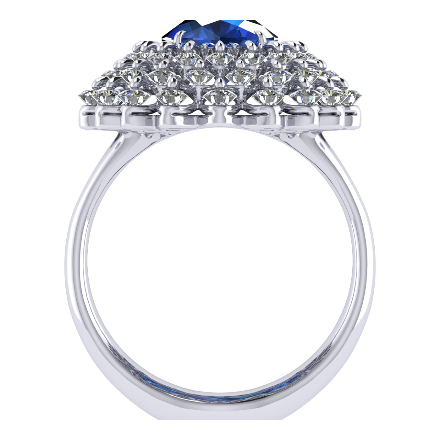 Ring 'The frame without the central stone', collection Ball of Colours, Sapphire, Diamond | Photo 5