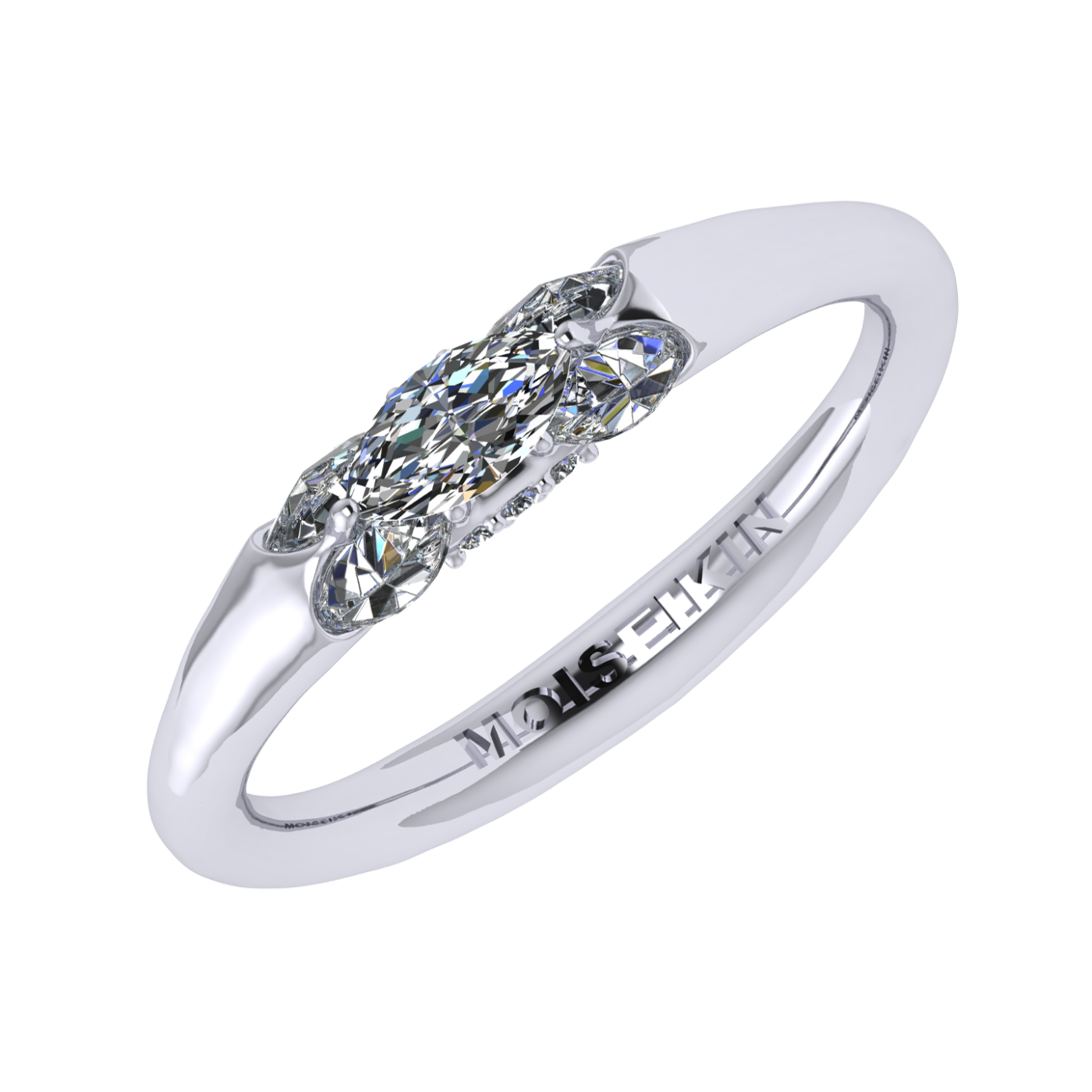 Ring collection Harmony of Water, MOISEIKIN, Diamond, Diamond, 18K White Gold | Photo 1