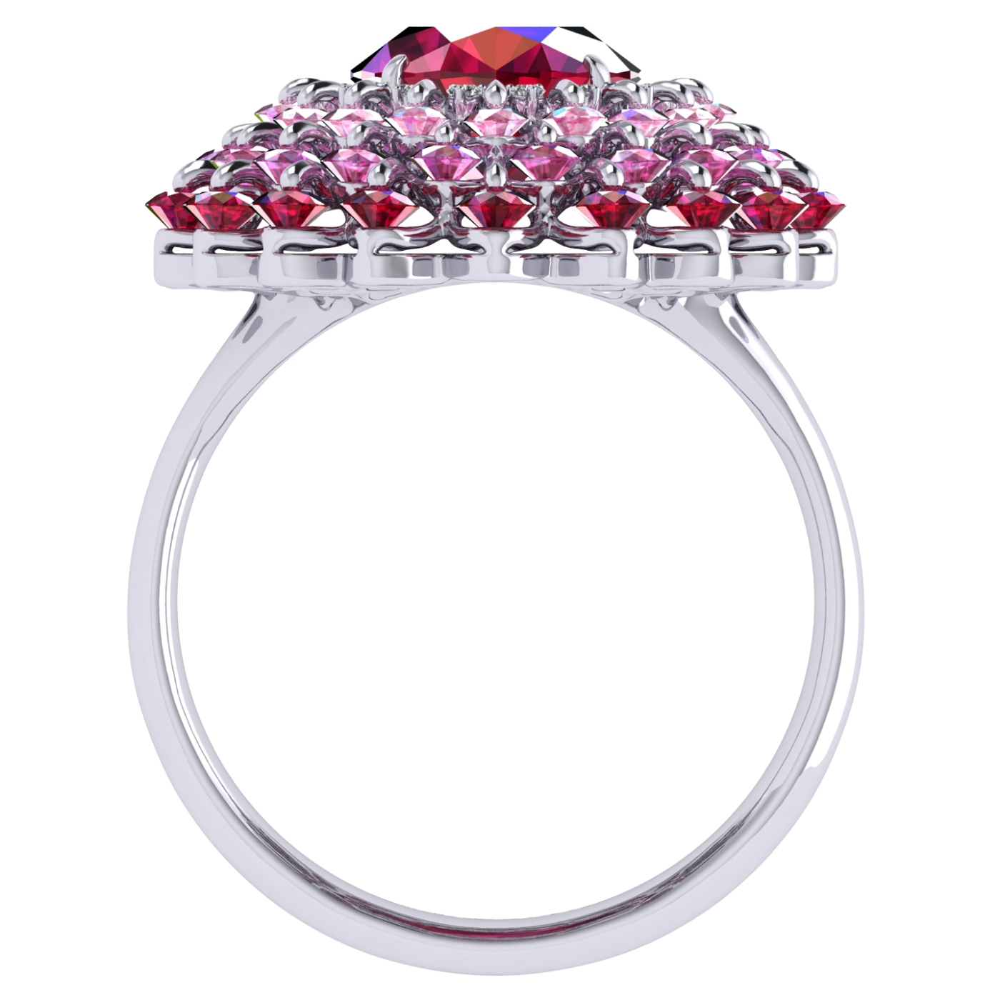 Ring «The frame without the central stone», collection Ball of Colours, MOISEIKIN, Ruby, Diamond | Photo 4