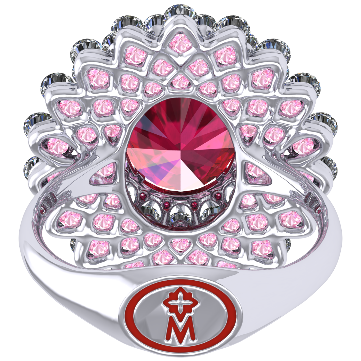 Ring 'The frame without the central stone', collection Ball of Colours, Ruby, Diamond, Sapphire | Photo 5