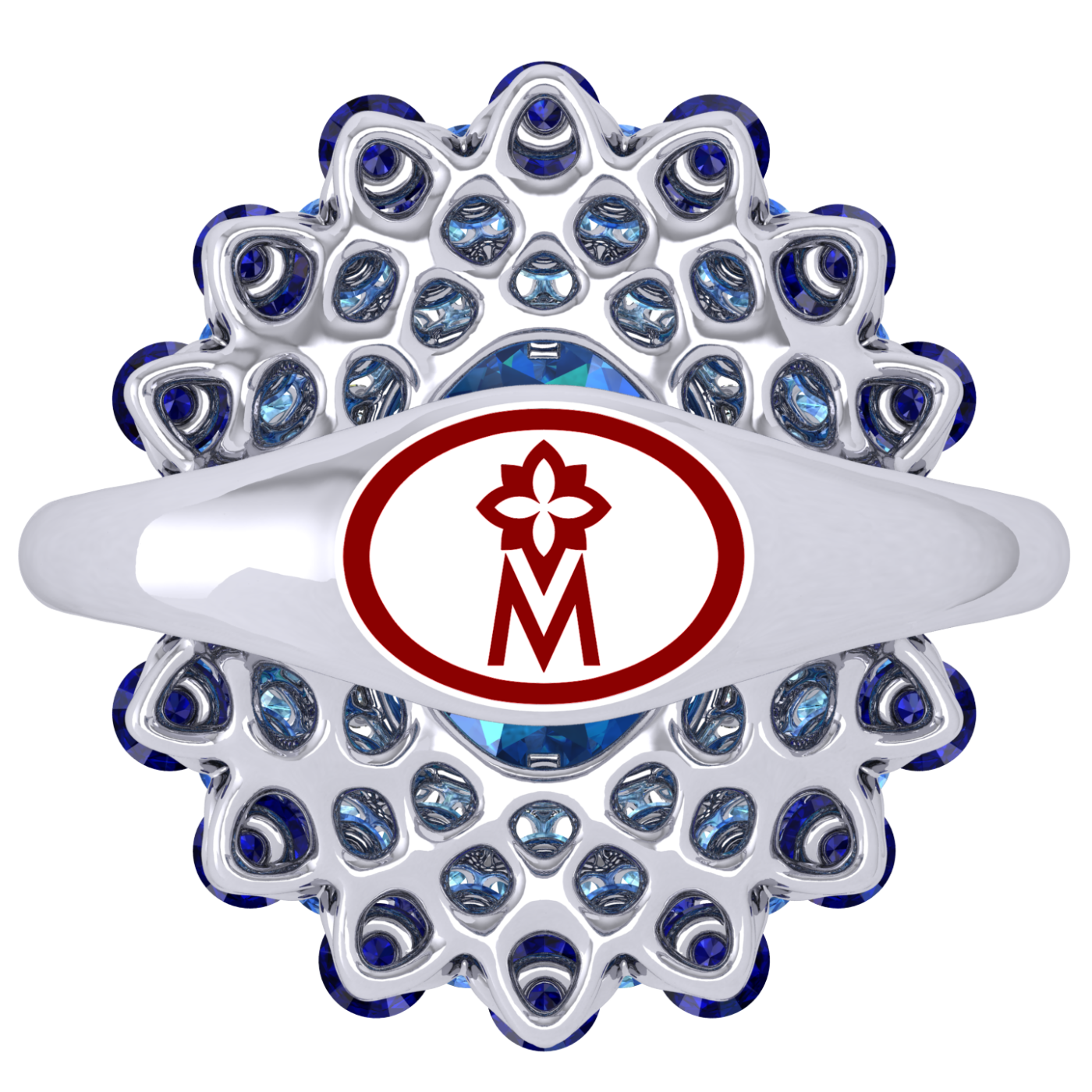 Ring 'The frame without the central stone', collection Ball of Colours, Sapphire, Diamond | Photo 5