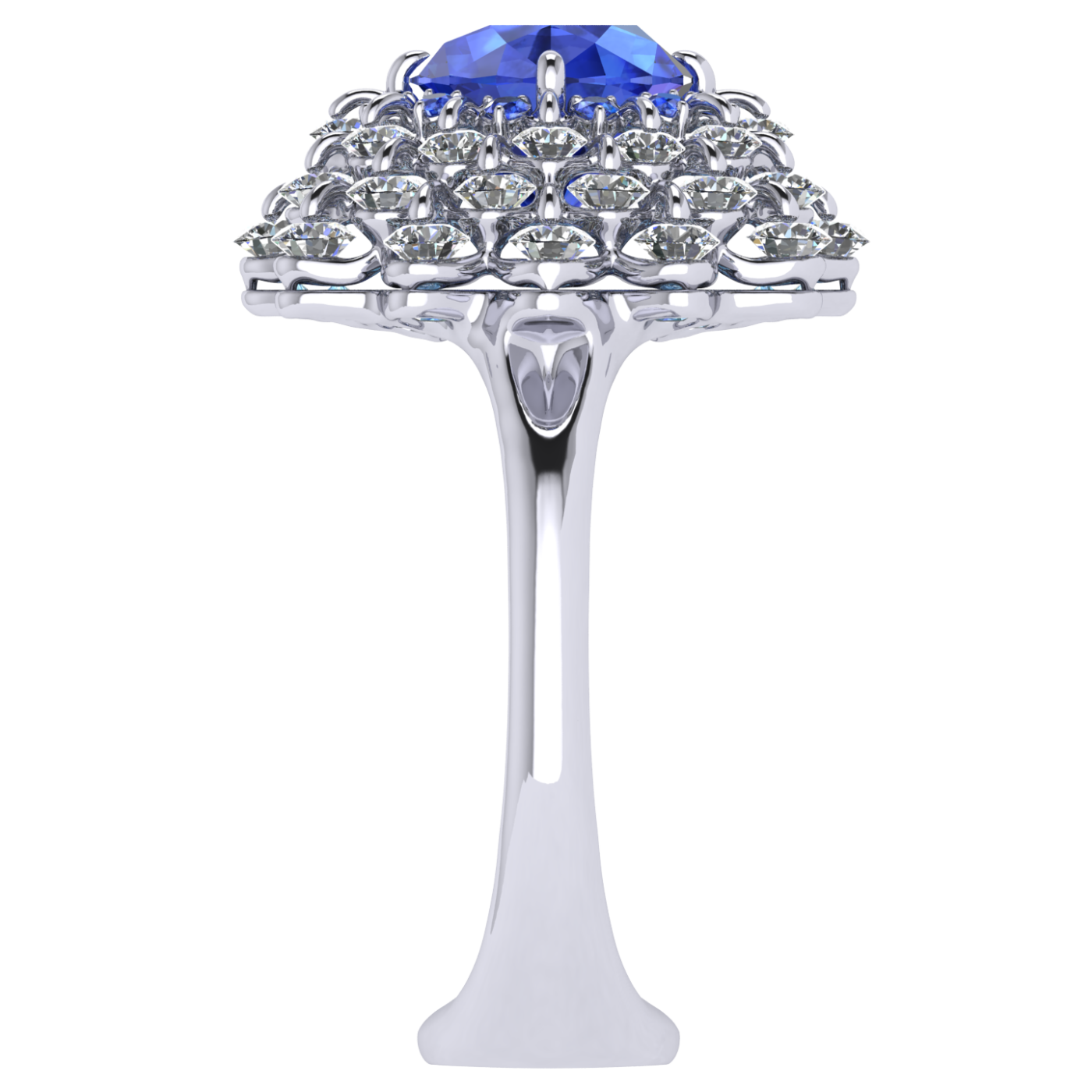 Ring collection Ball of Colours, Sapphire, Diamond, 18K White Gold | Photo 4