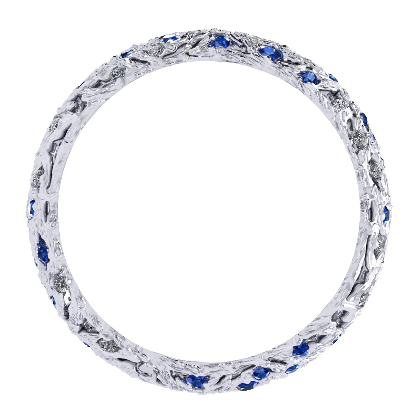Ring collection Starry Night, Diamond, Sapphire, 18K White Gold | Photo 2