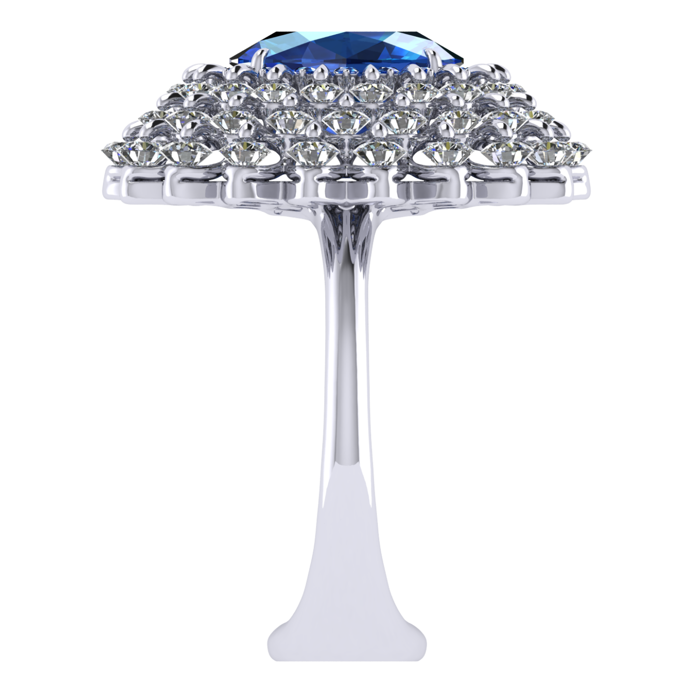 Ring 'The frame without the central stone', collection Ball of Colours, Sapphire, Diamond | Photo 6