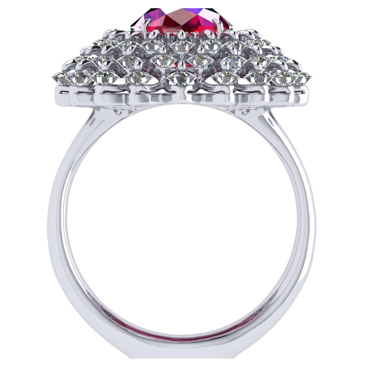 Ring 'The frame without the central stone', collection Ball of Colours, Ruby, Diamond, Sapphire | Photo 3