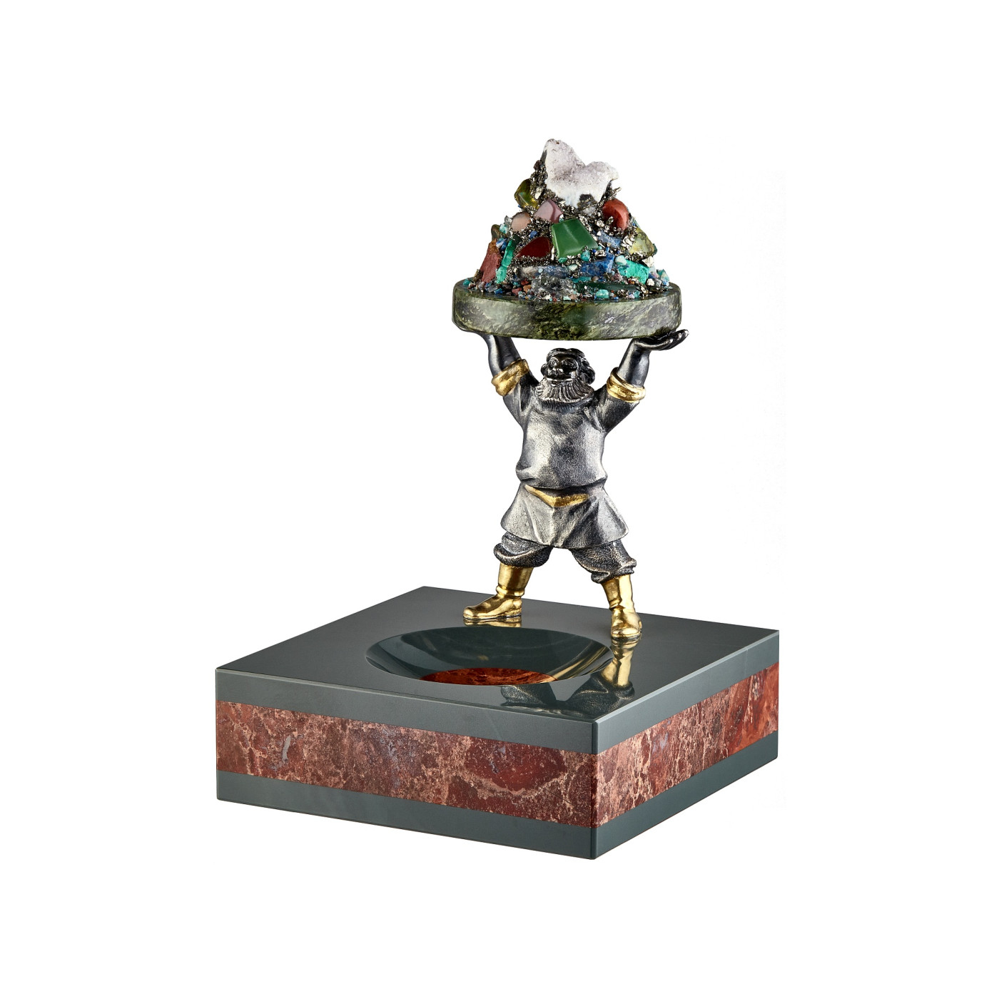 Desk Set / Accessory 'Fortune', collection Money Makes Money, Dolerite, Serpentinite, Jasper | Photo 2