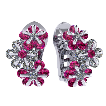 Серьги «Цветоделика», Вальс цветов